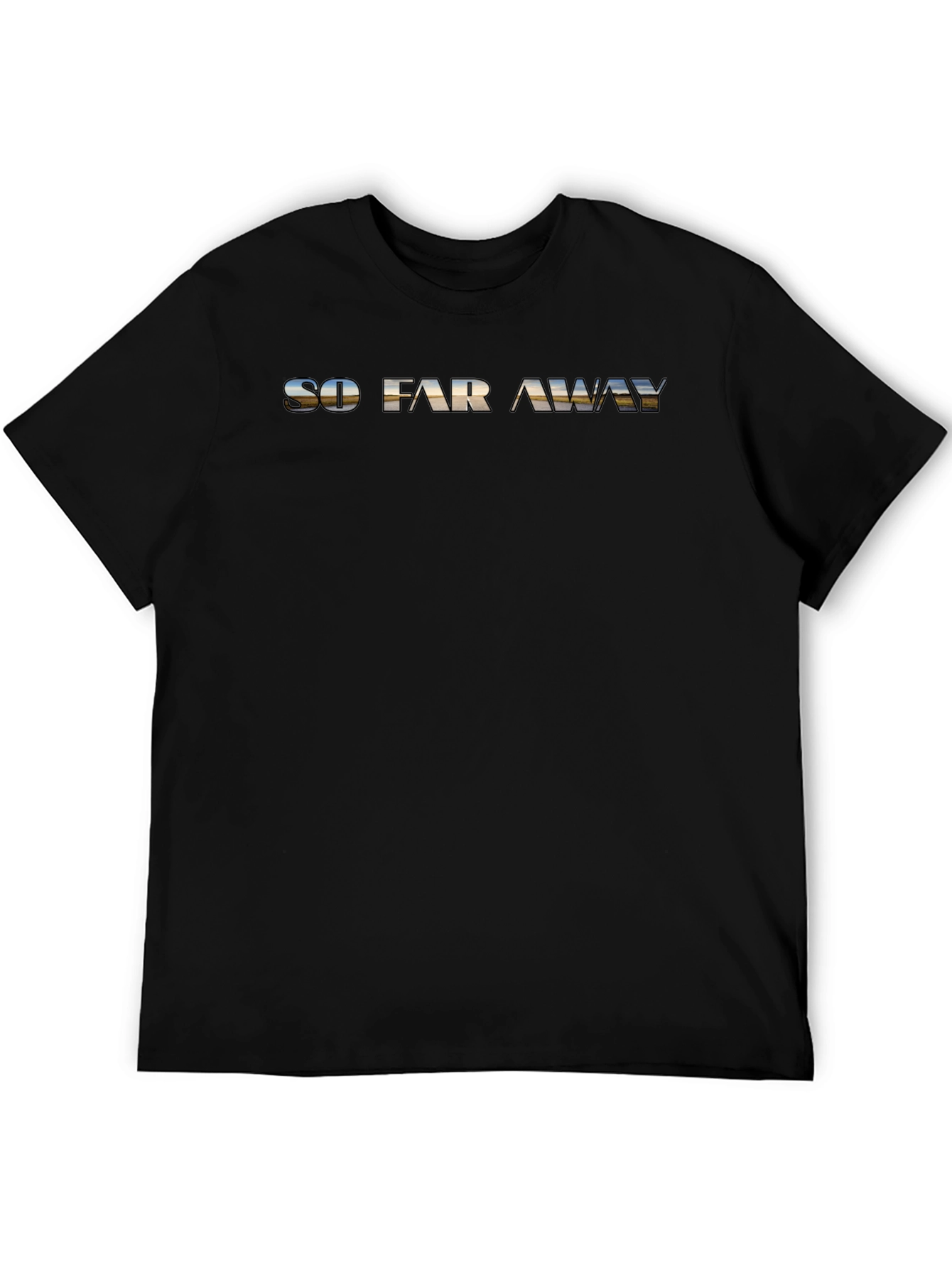 So Far Away Graphic Black T-Shirt