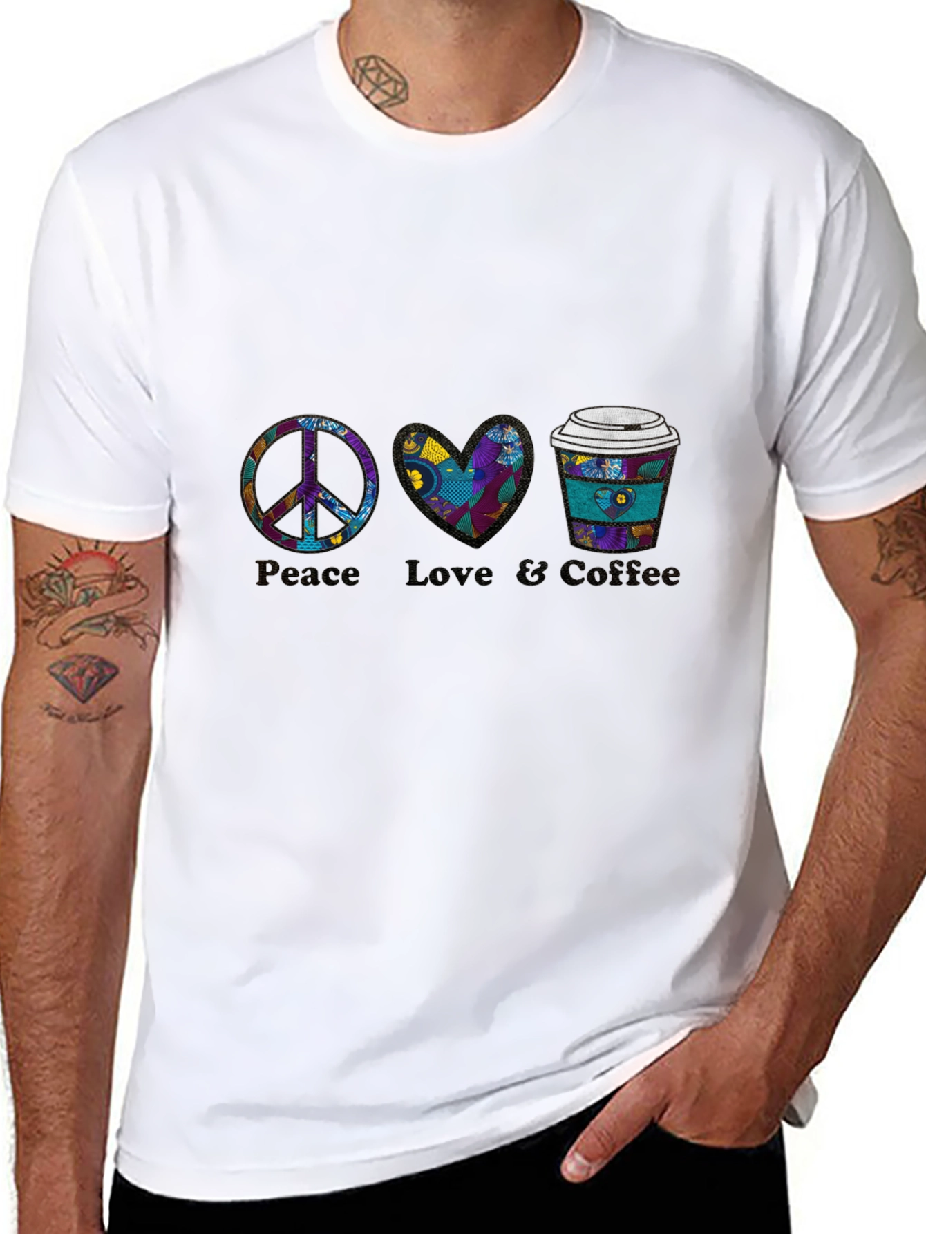 Peace Love Coffee Graphic Tee