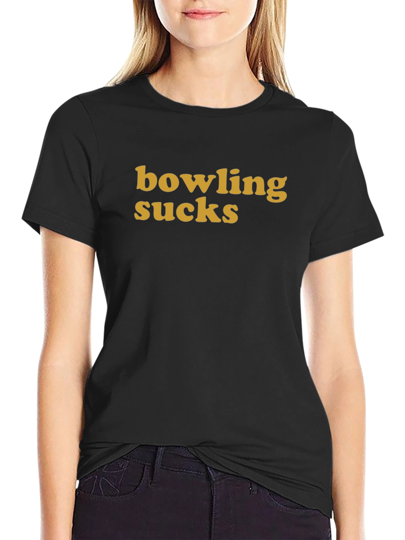 Bowling Sucks Graphic T-Shirt - Humorous Statement Tee