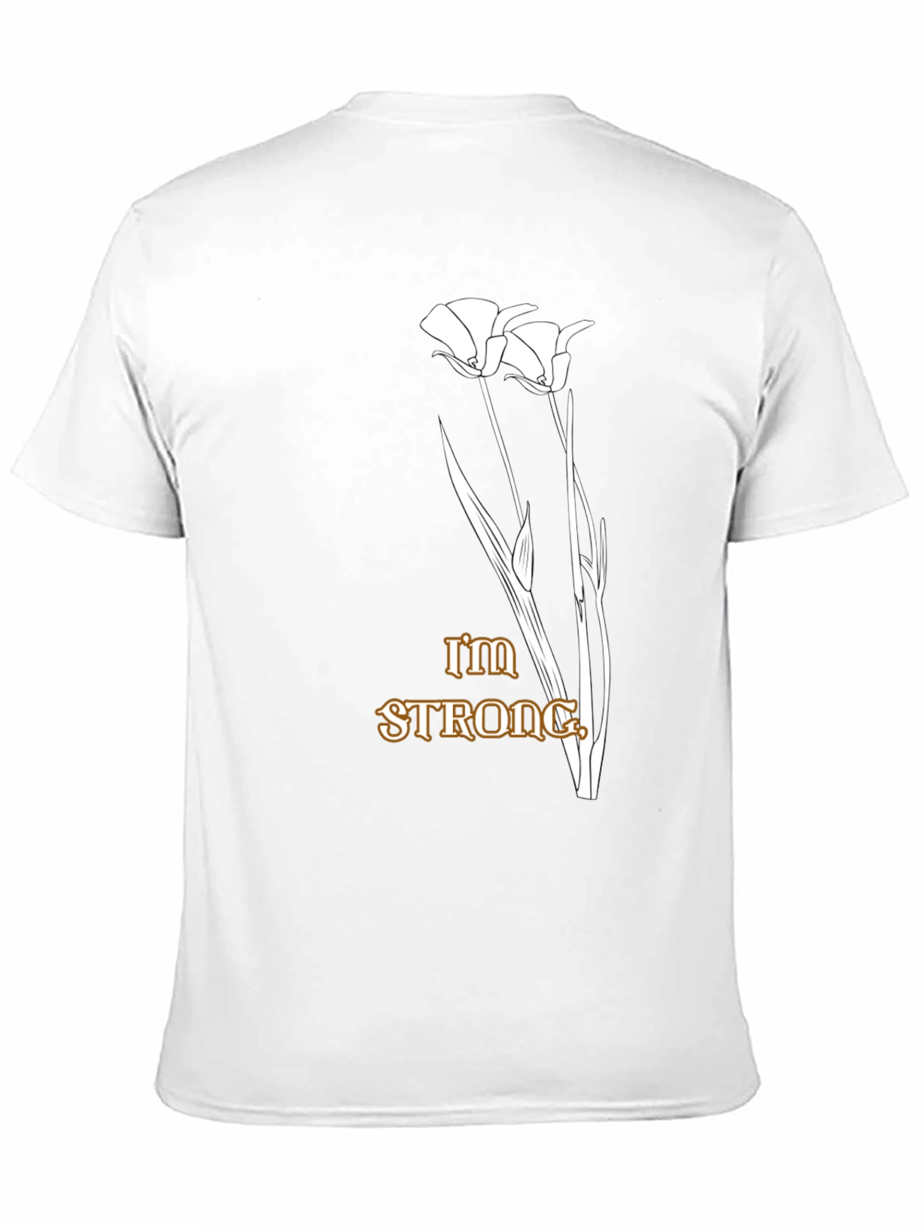 Im Strong Floral Graphic Black T-Shirt