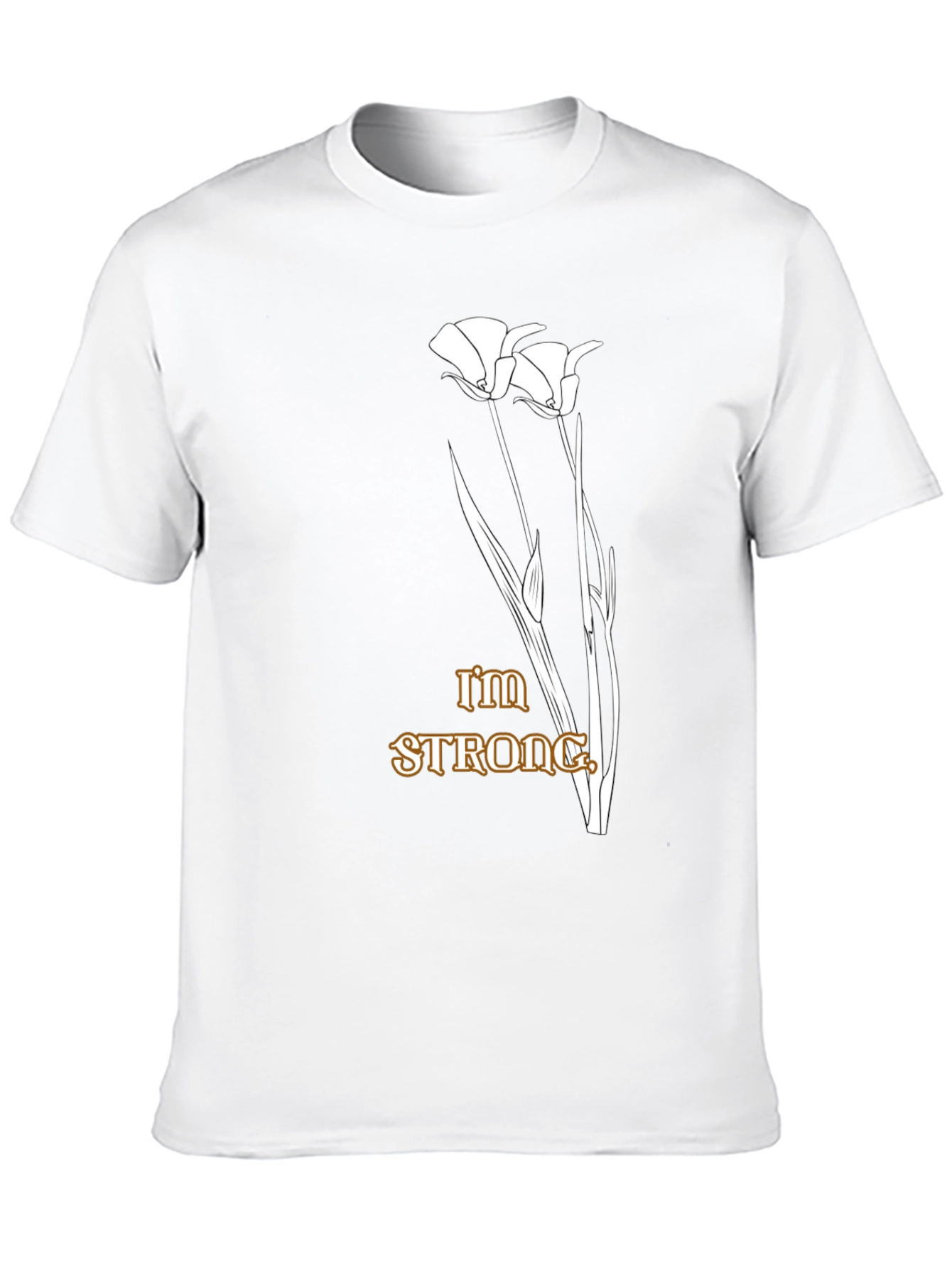 Im Strong Floral Graphic Black T-Shirt