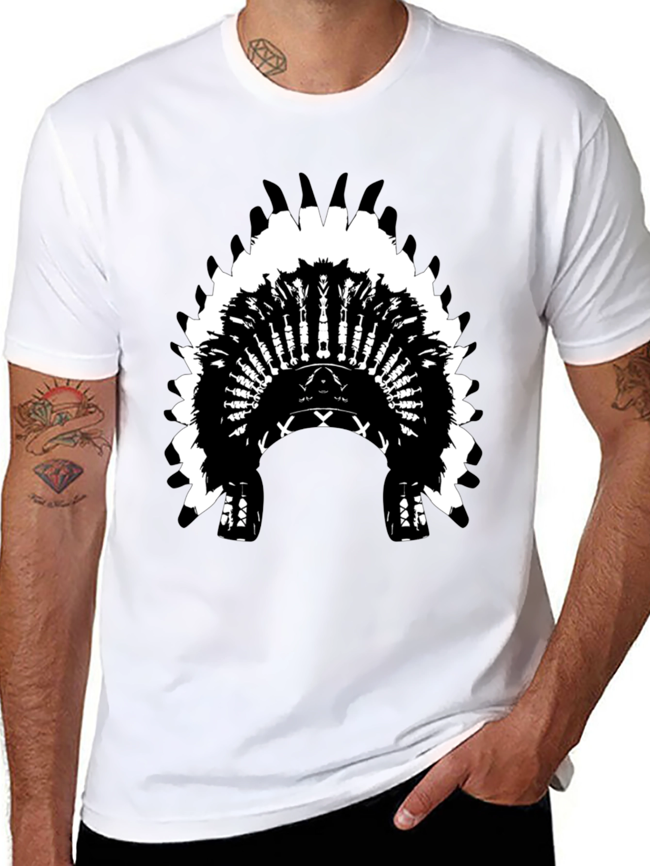 Native American Headdress Graphic Tee