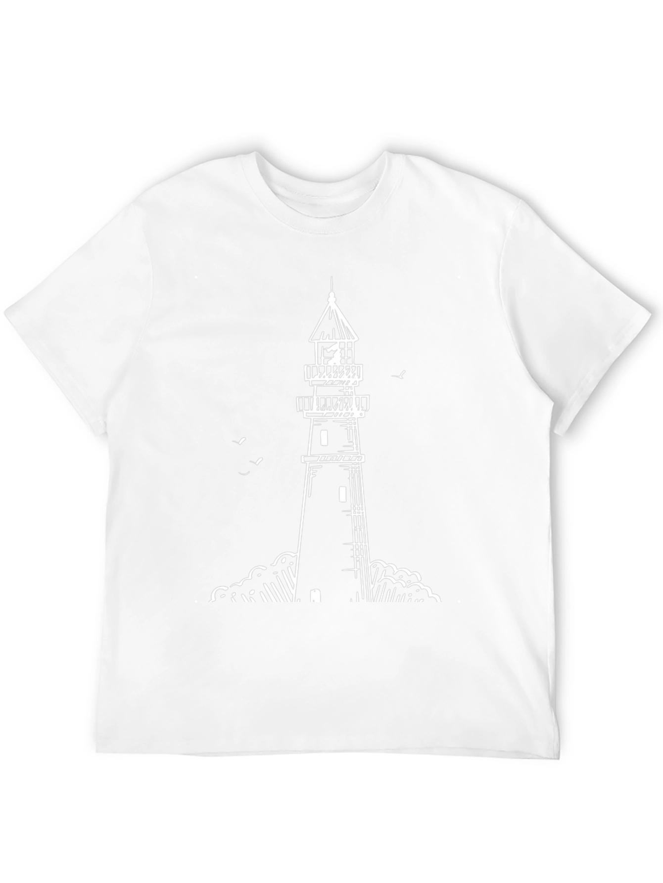 Lighthouse Graphic Tee - Black Cotton T-Shirt