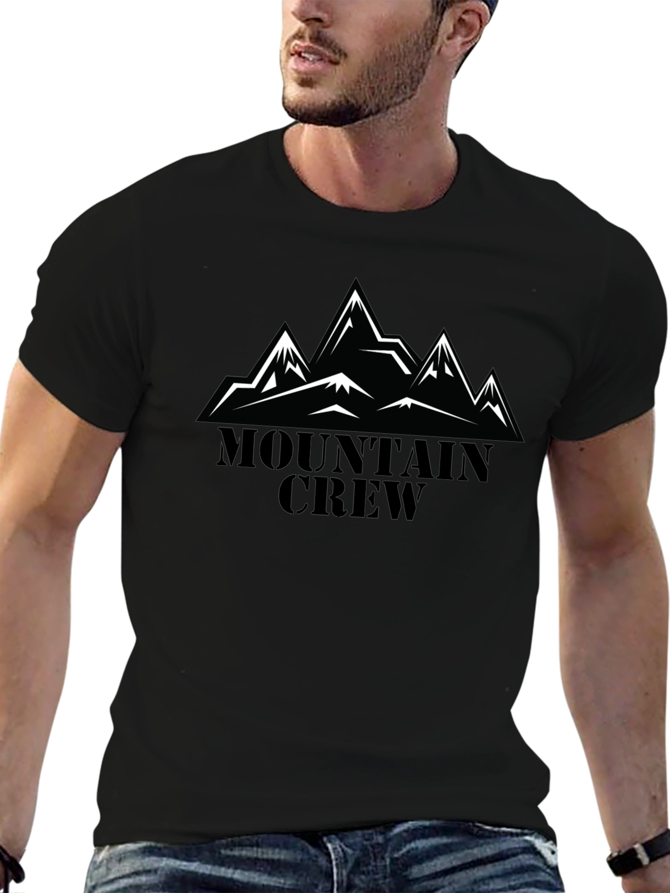 Mountain Crew Black T-Shirt - Adventure Ready