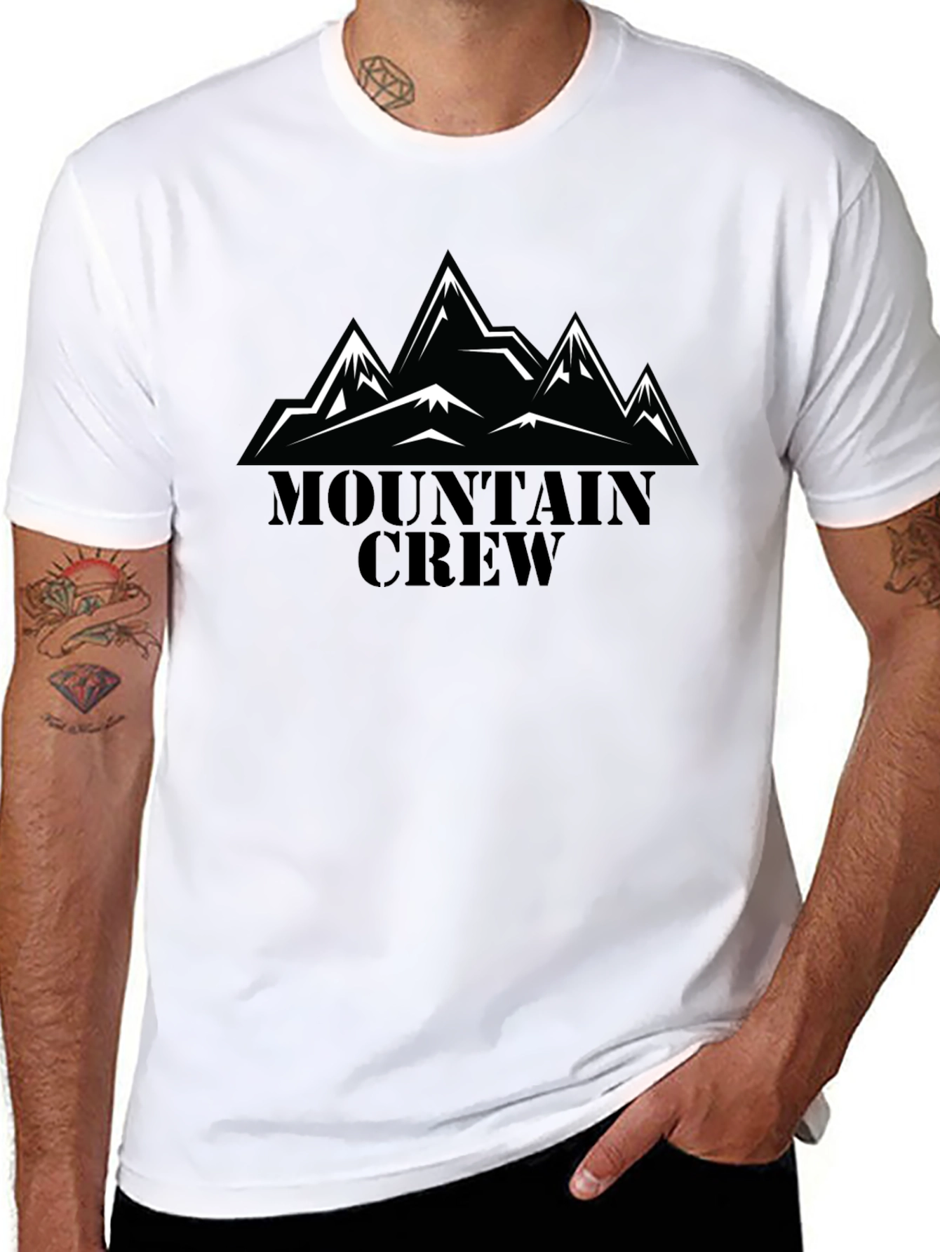 Mountain Crew Black T-Shirt - Adventure Ready