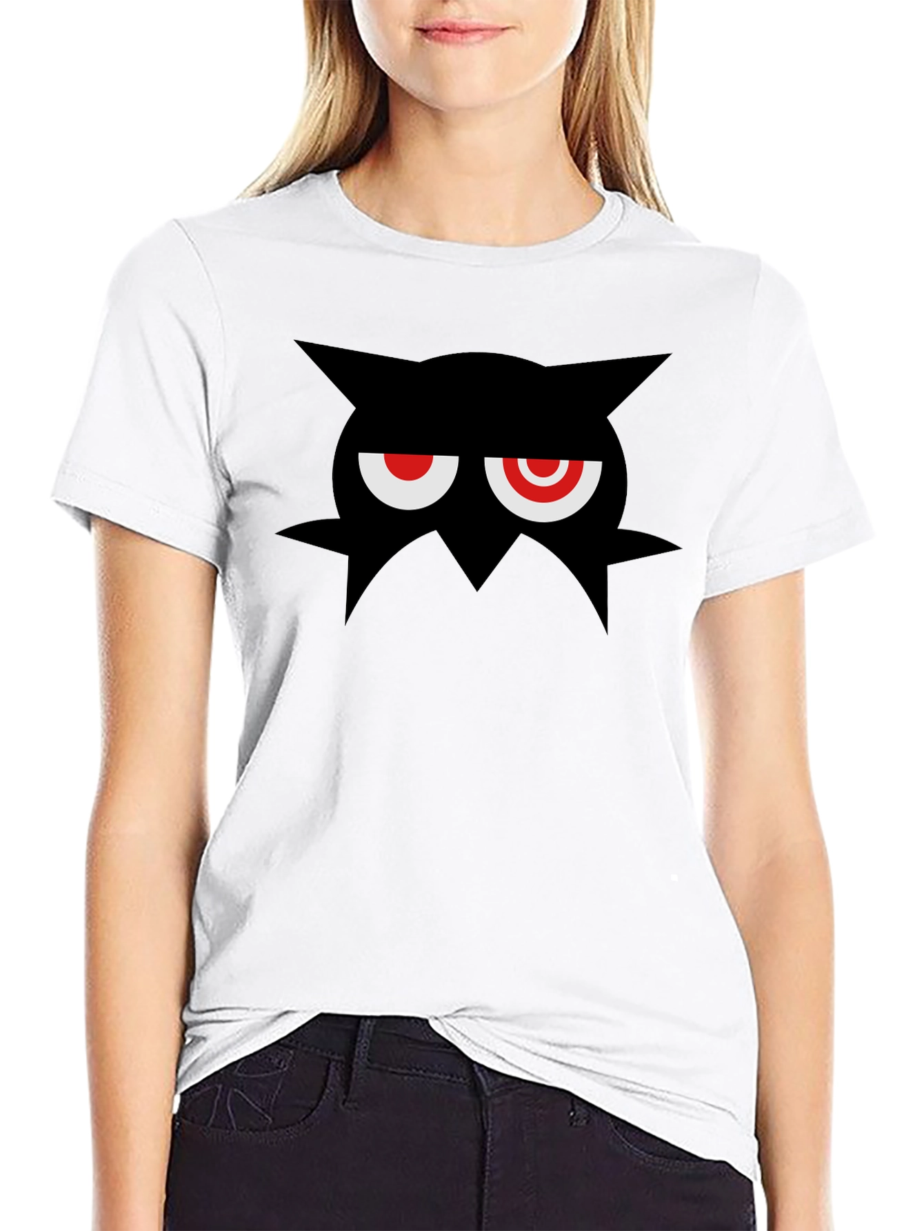 Mens Black Graphic Tee - Angry Black Character Design