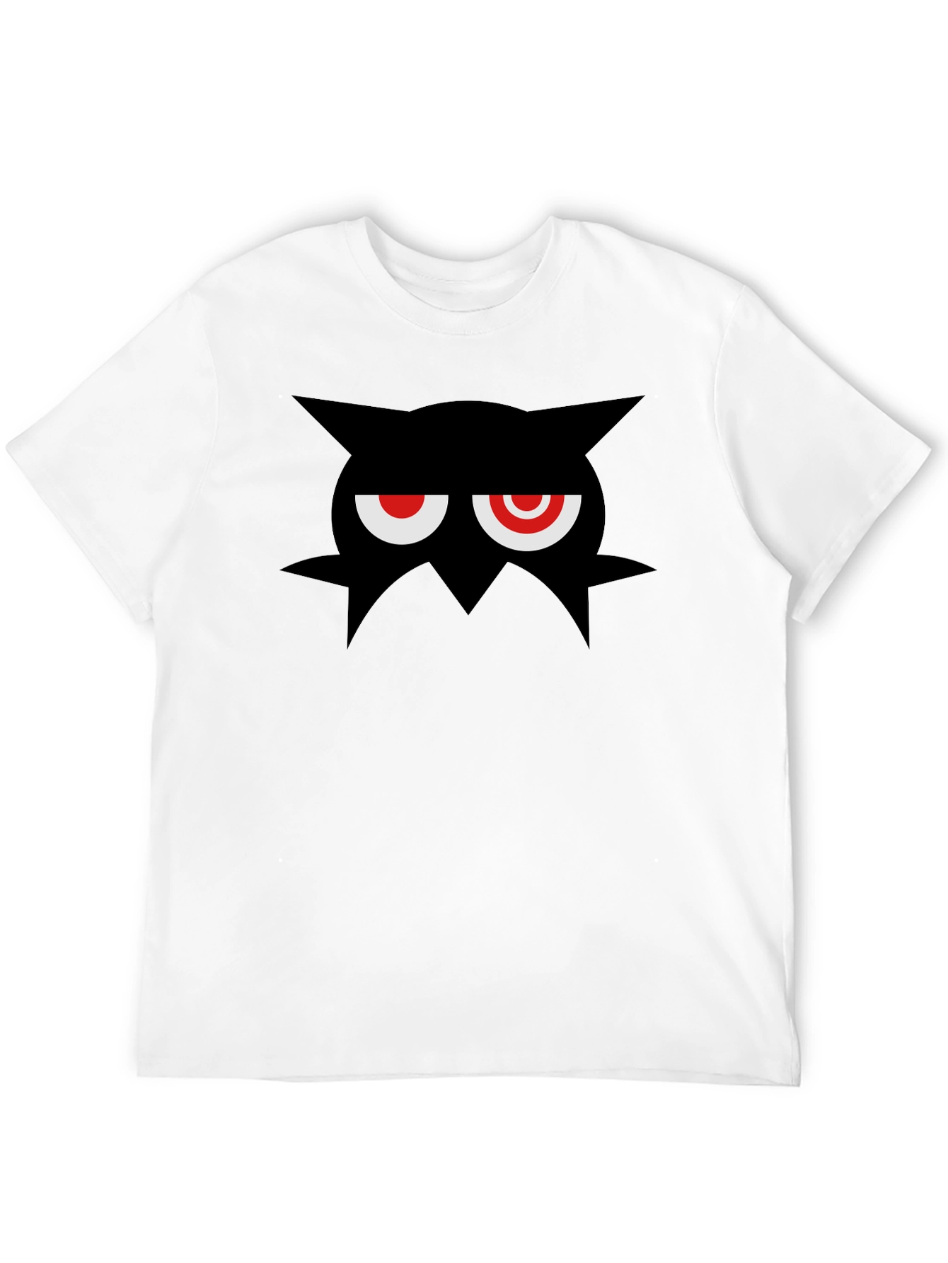 Mens Black Graphic Tee - Angry Black Character Design