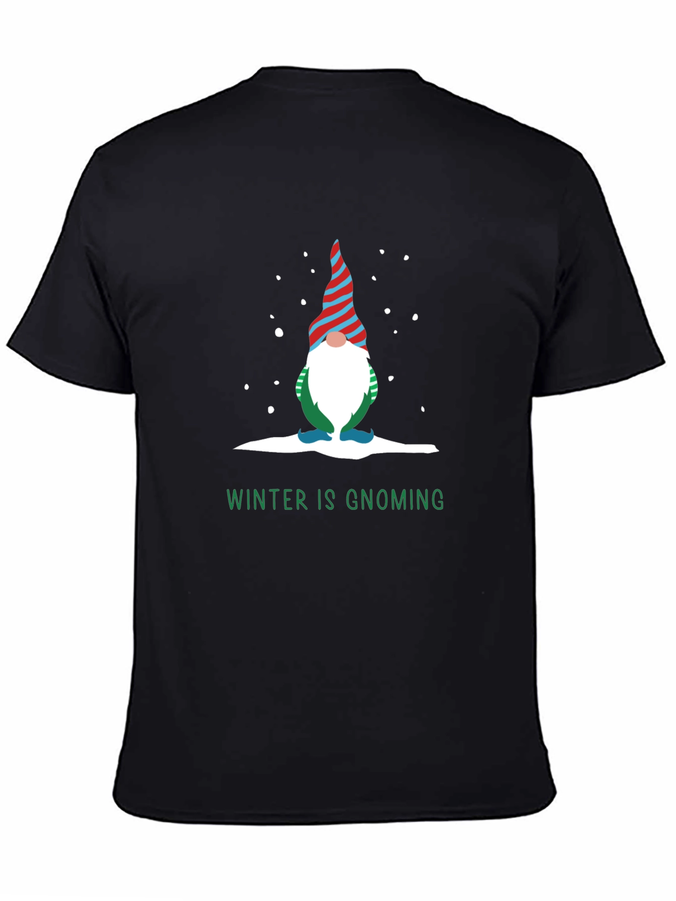 Winter Gnoming Graphic Tee Shirt - Holiday Fun