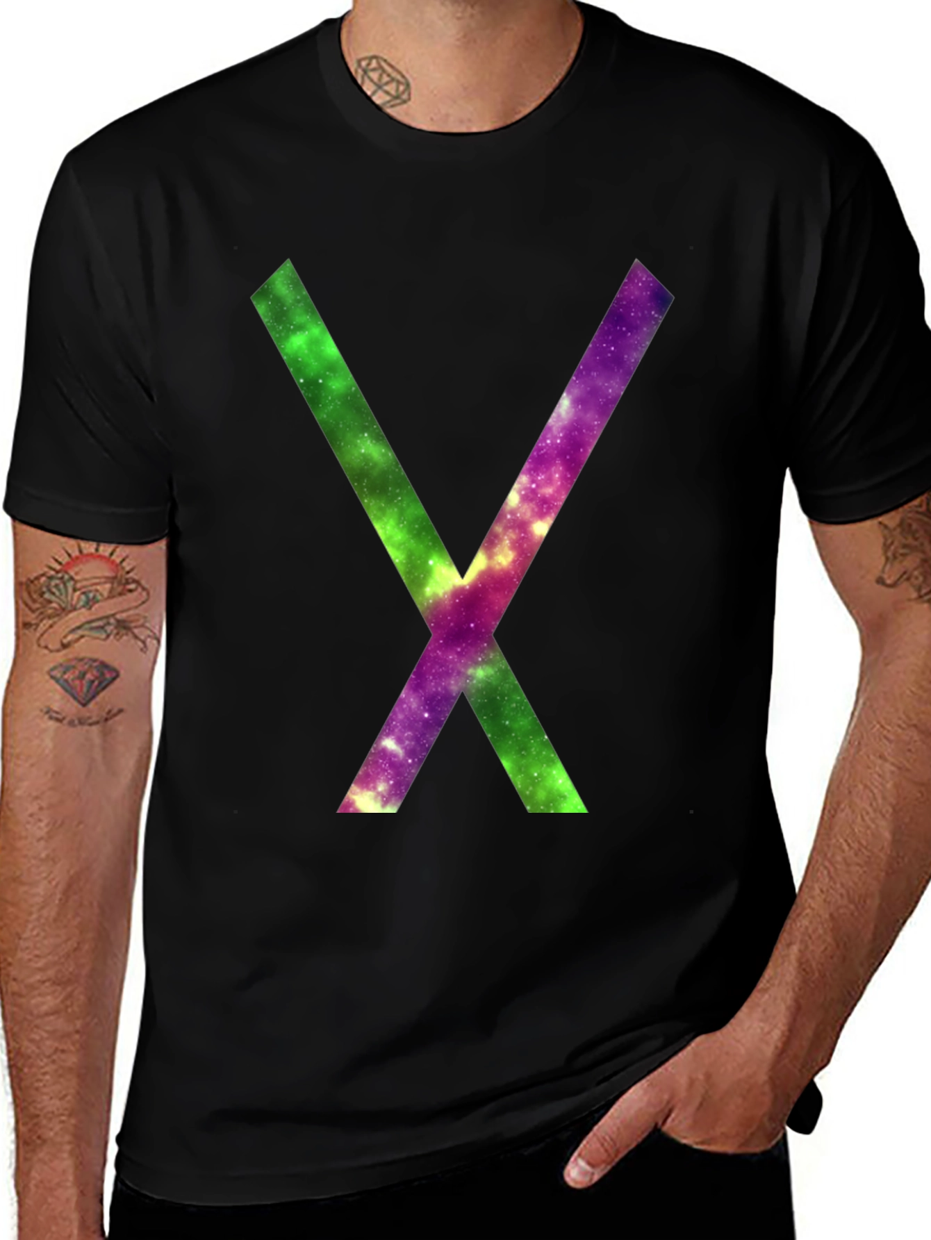 Galaxy X T-Shirt - Mens Black Graphic Tee