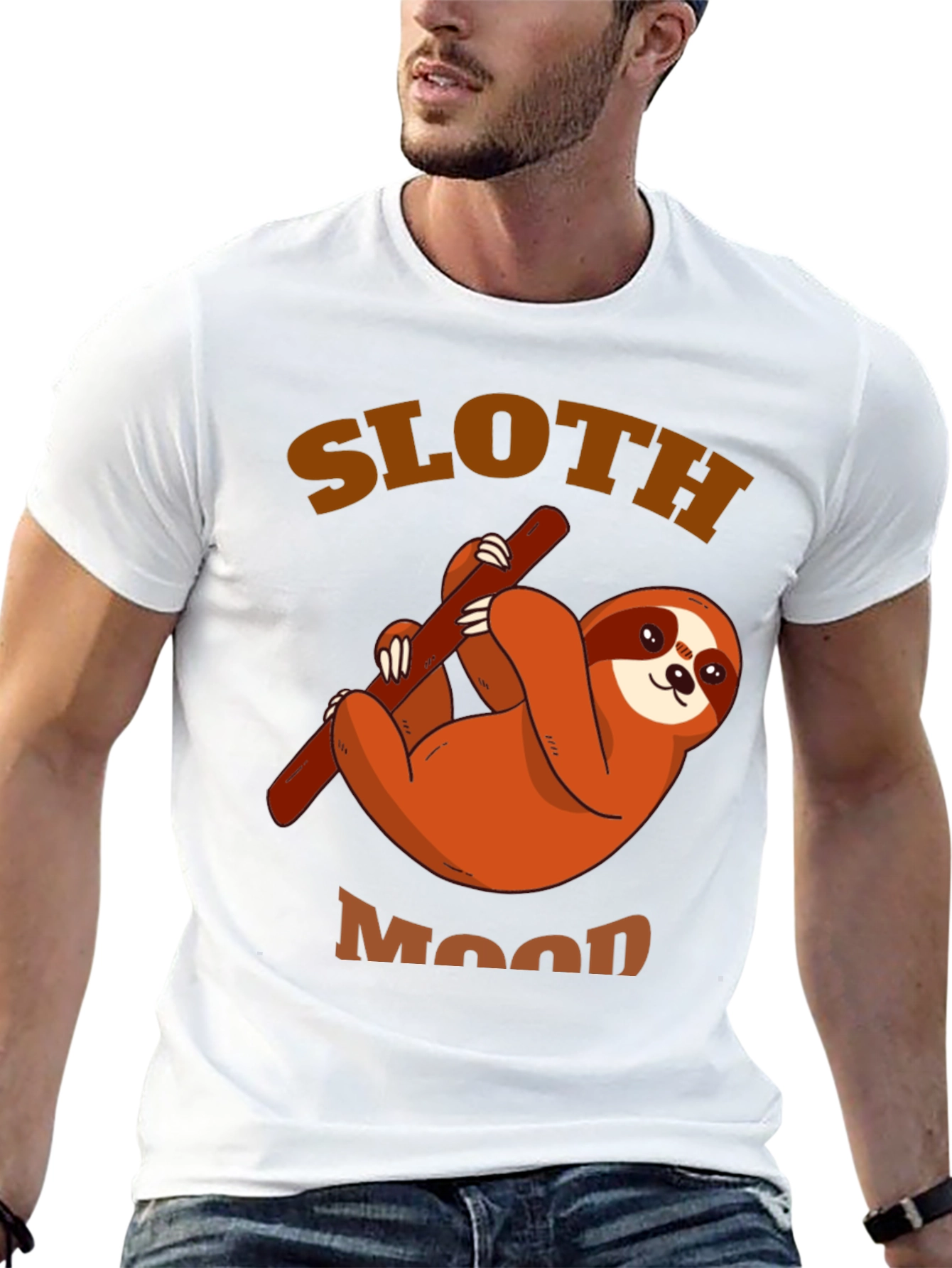 Sloth Mood Graphic T-Shirt