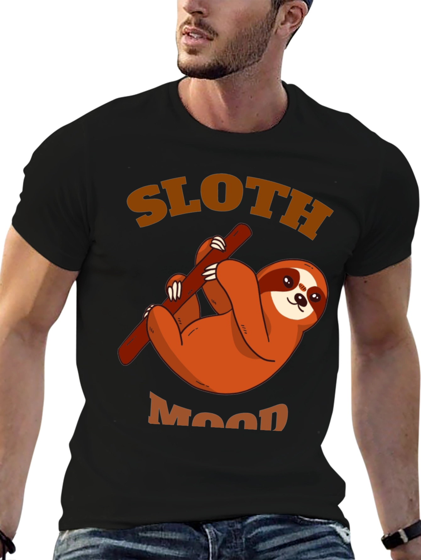 Sloth Mood Graphic T-Shirt