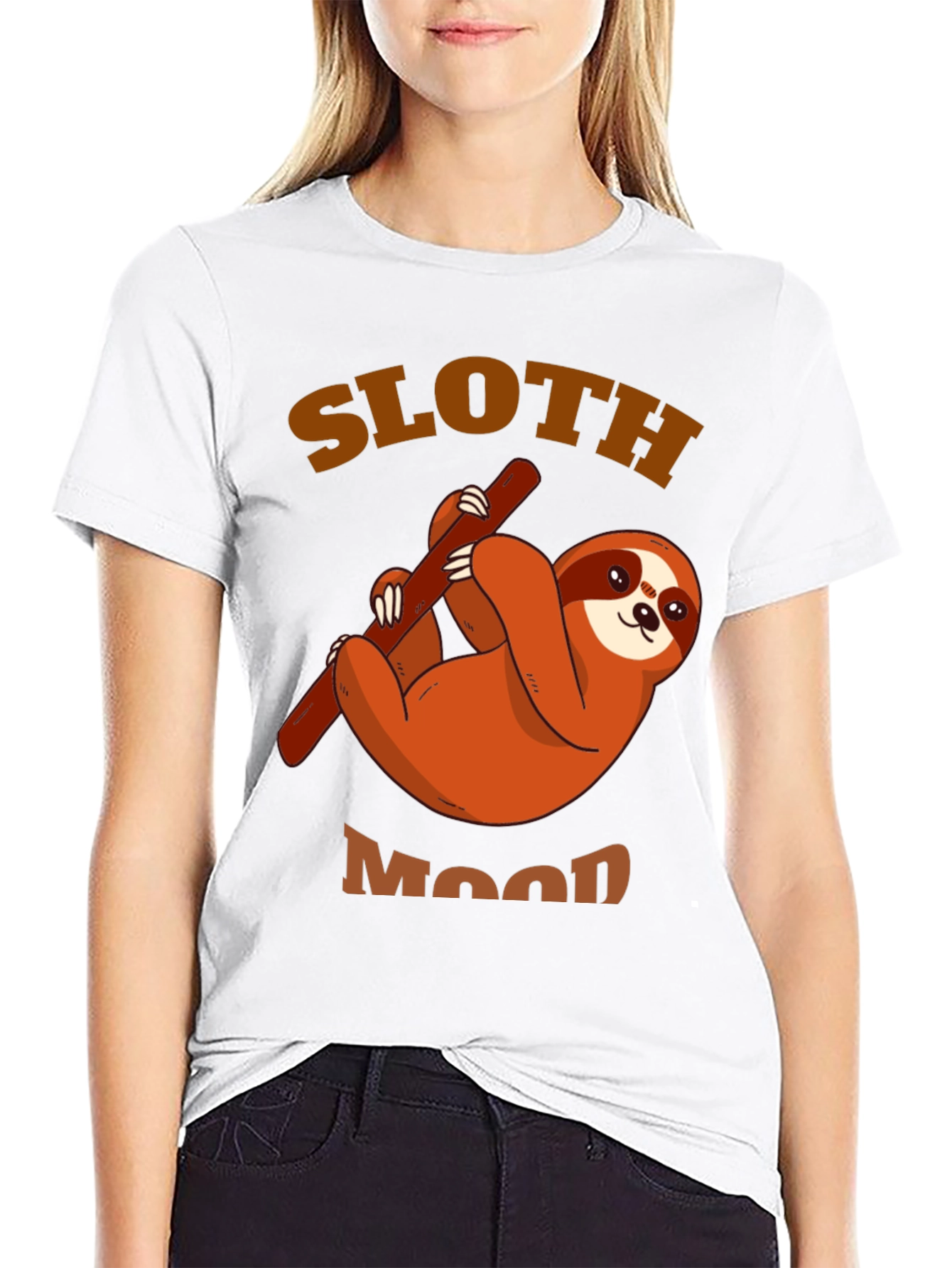 Sloth Mood Graphic T-Shirt