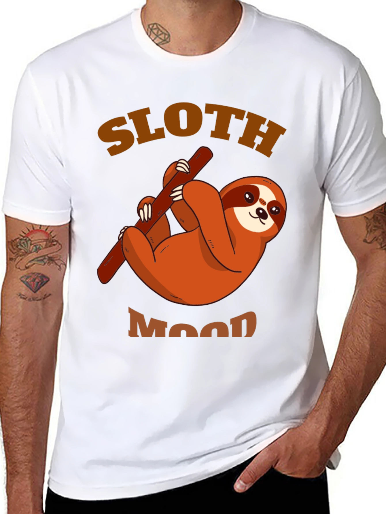 Sloth Mood Graphic T-Shirt