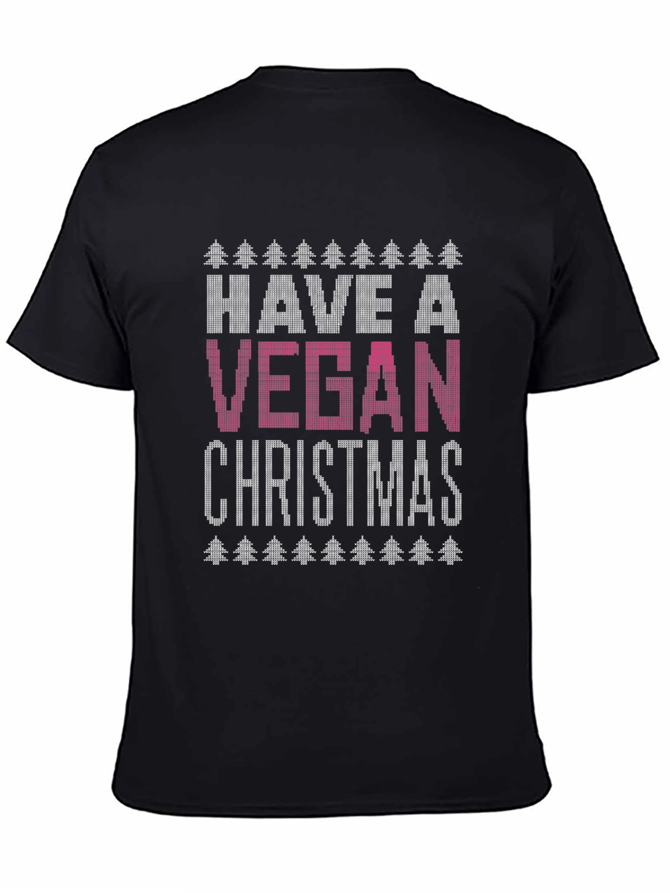 Vegan Christmas T-Shirt - Ugly Christmas Sweater Style Tee