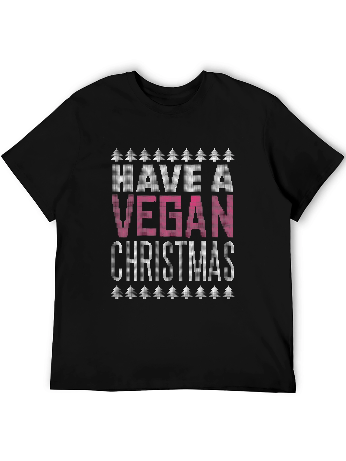 Vegan Christmas T-Shirt - Ugly Christmas Sweater Style Tee