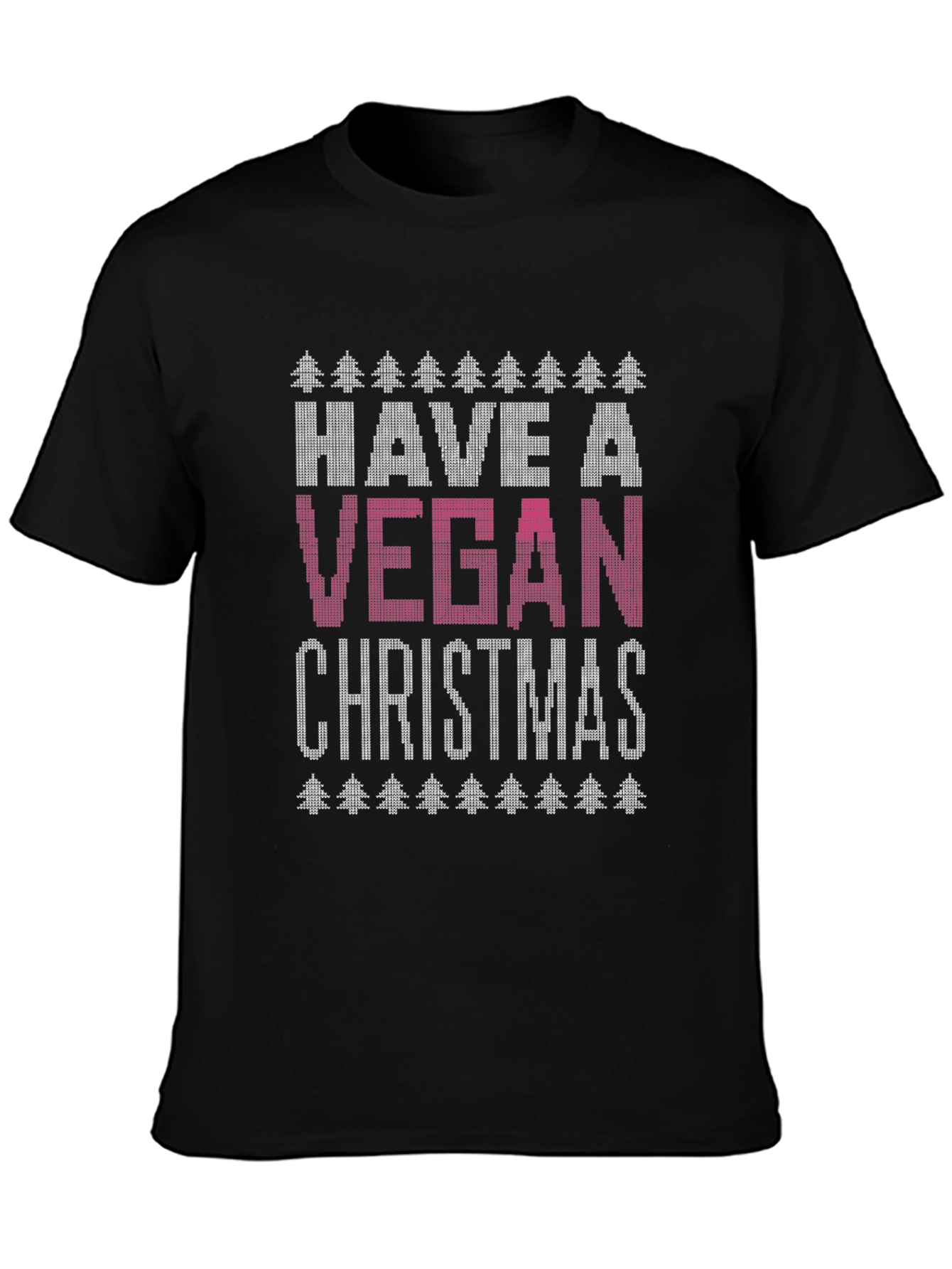 Vegan Christmas T-Shirt - Ugly Christmas Sweater Style Tee
