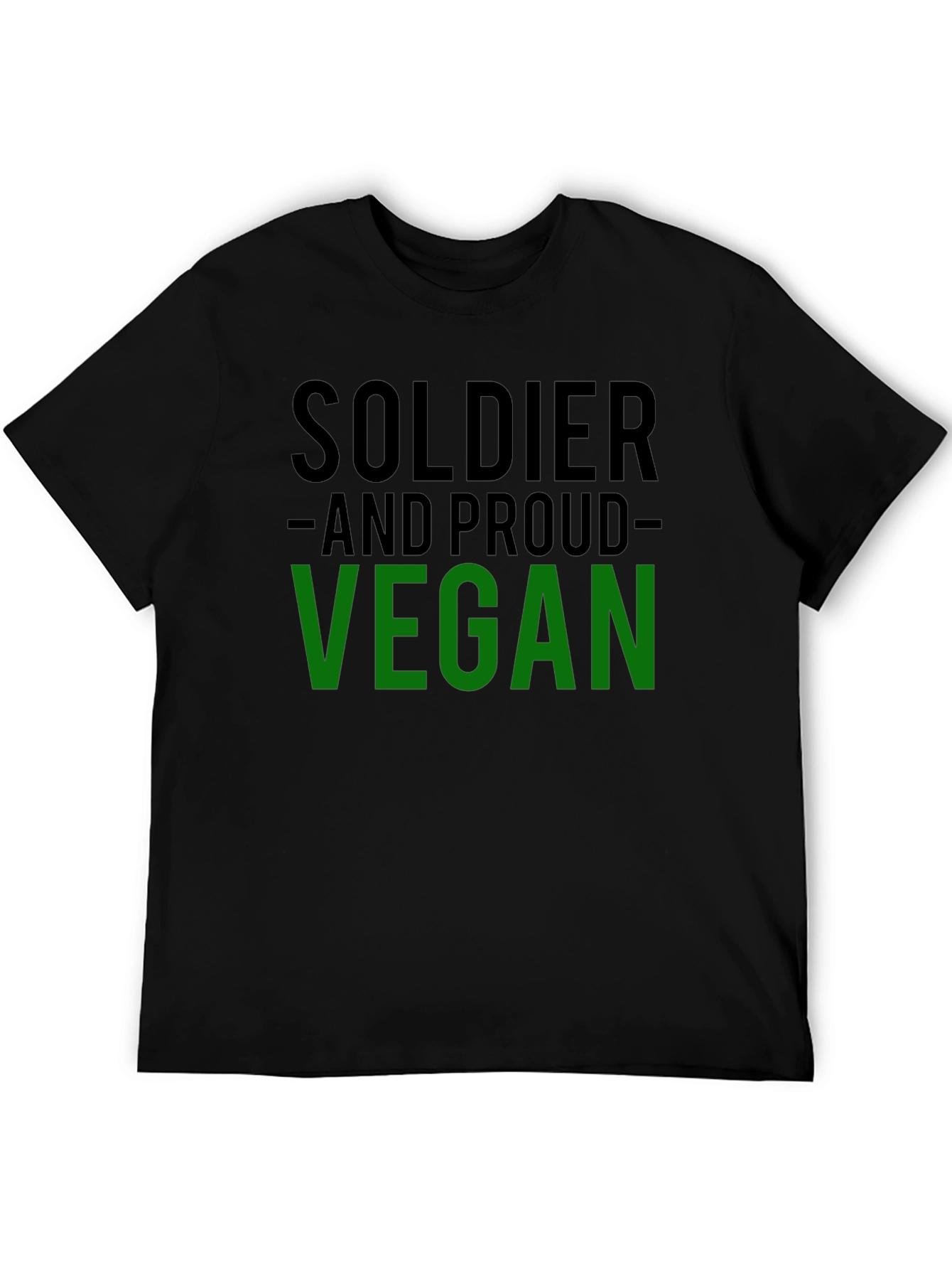 Soldier and Proud Vegan Graphic T-Shirt