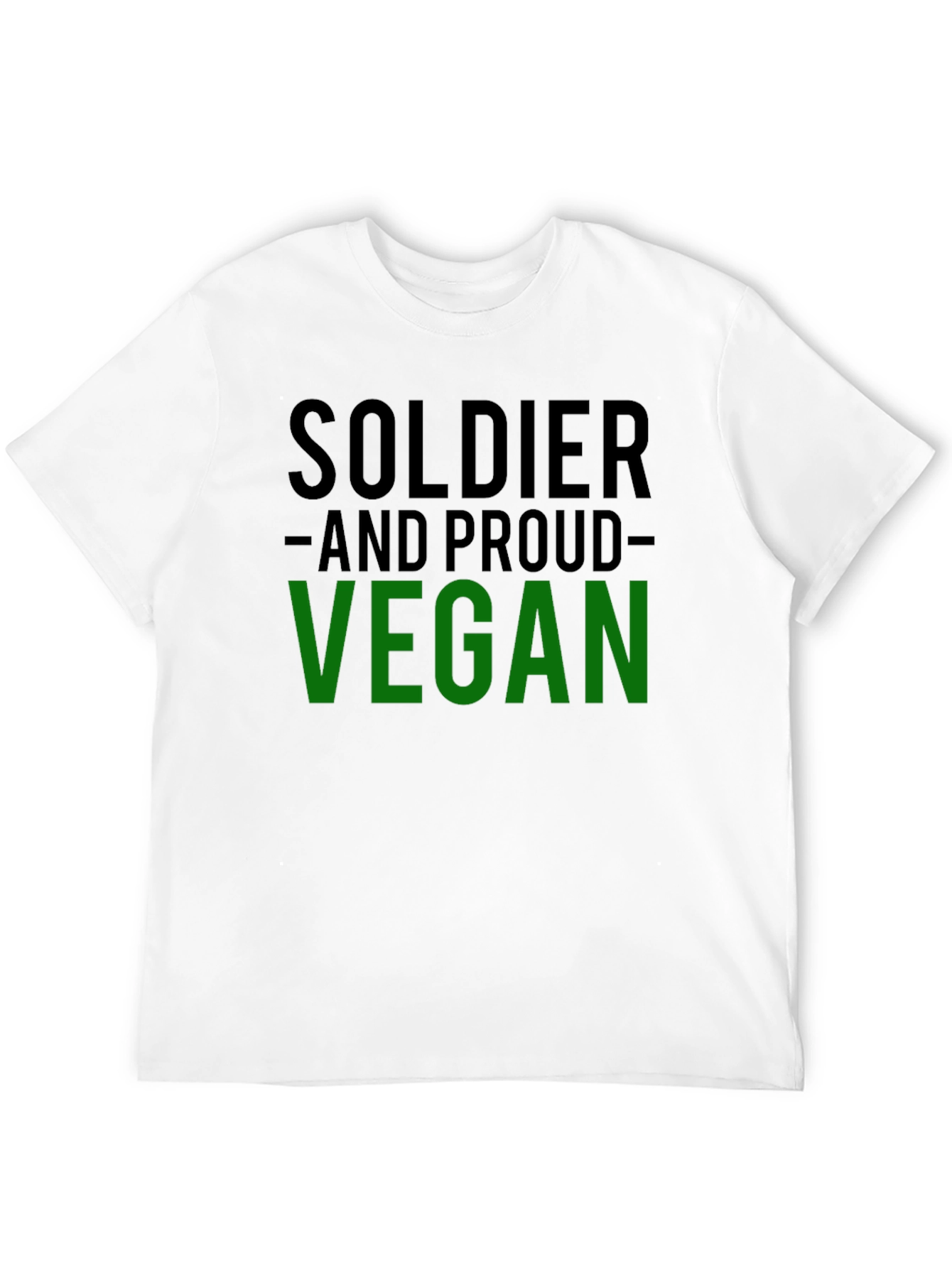 Soldier and Proud Vegan Graphic T-Shirt