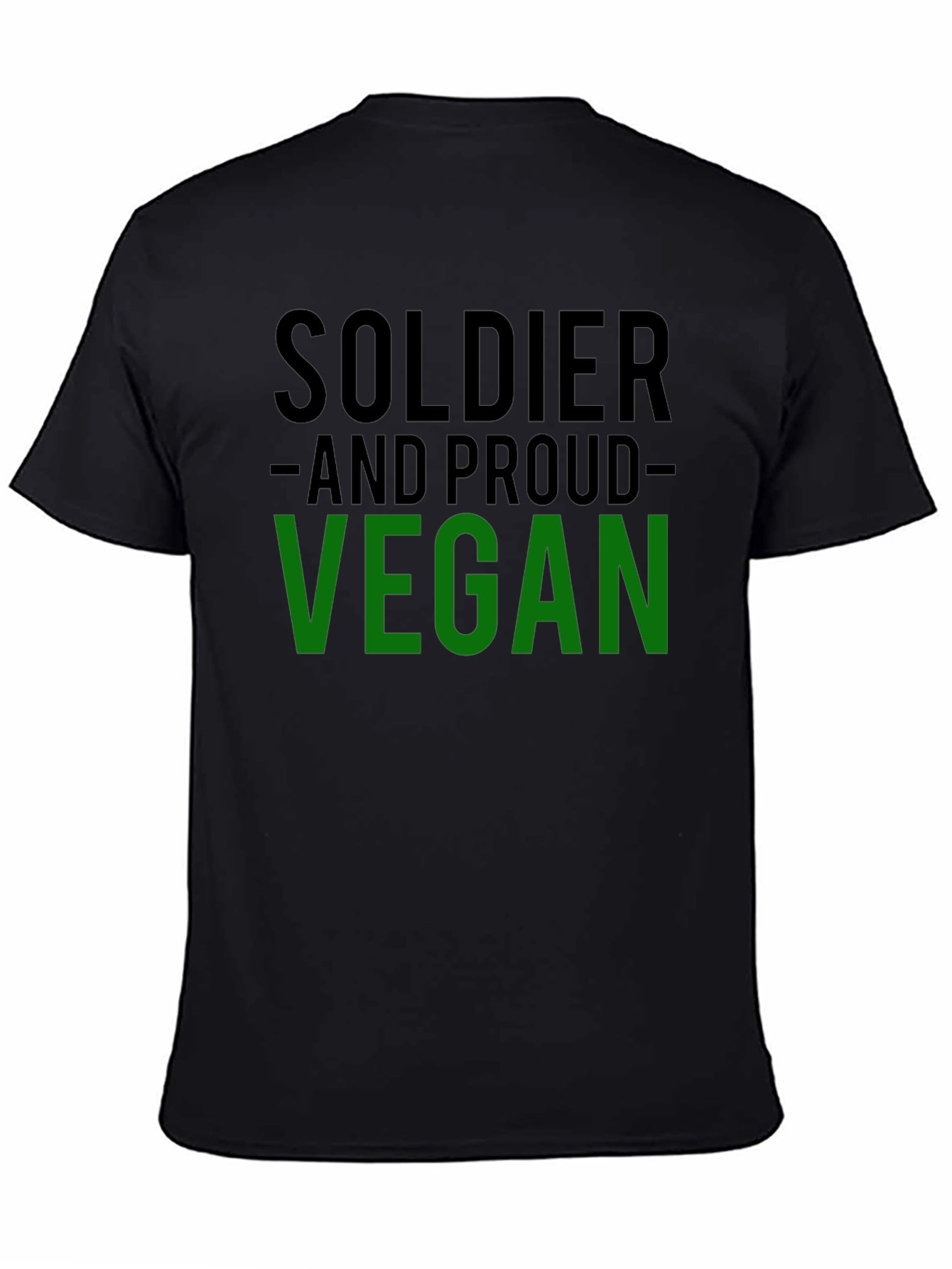 Soldier and Proud Vegan Graphic T-Shirt