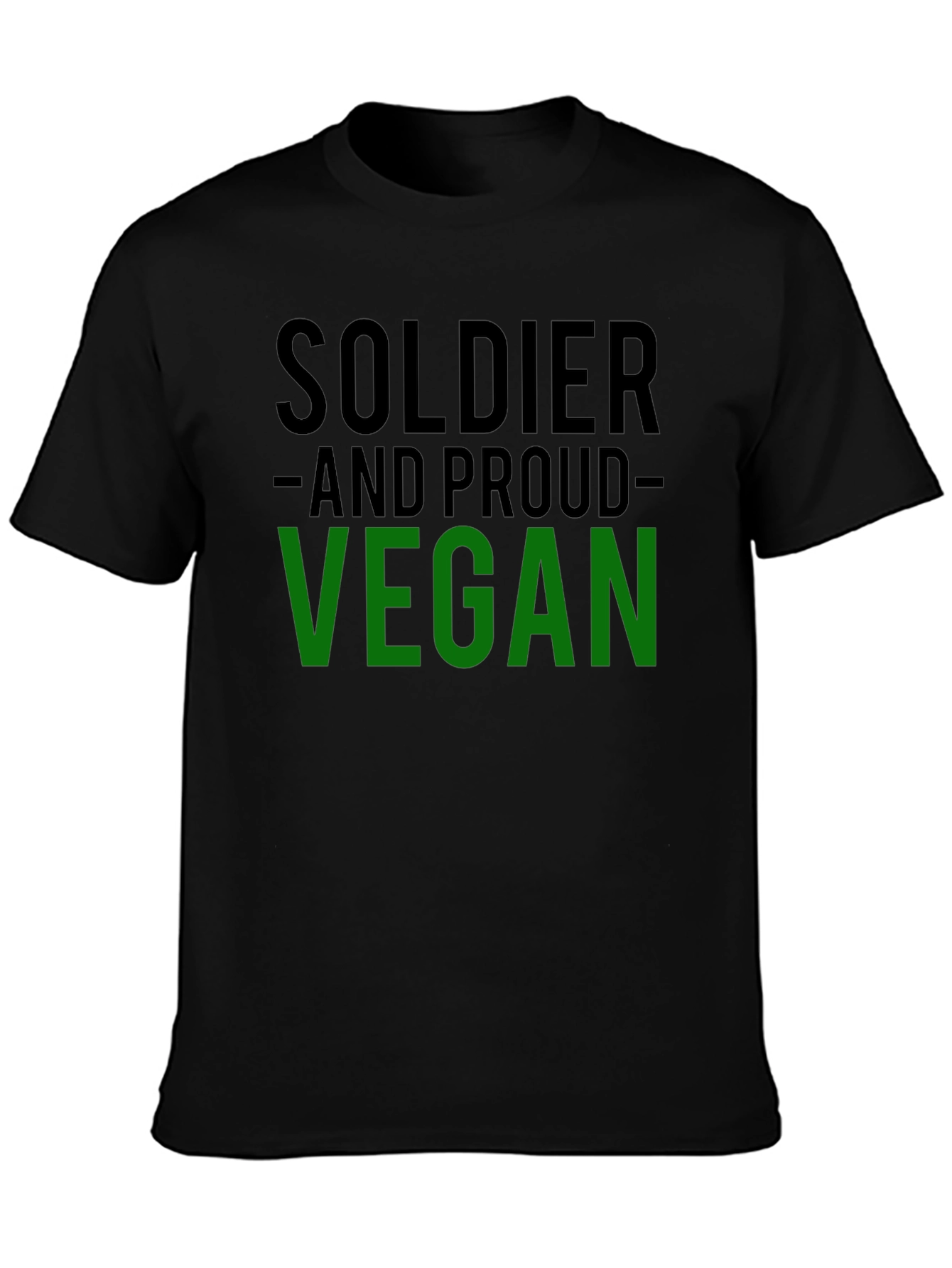 Soldier and Proud Vegan Graphic T-Shirt