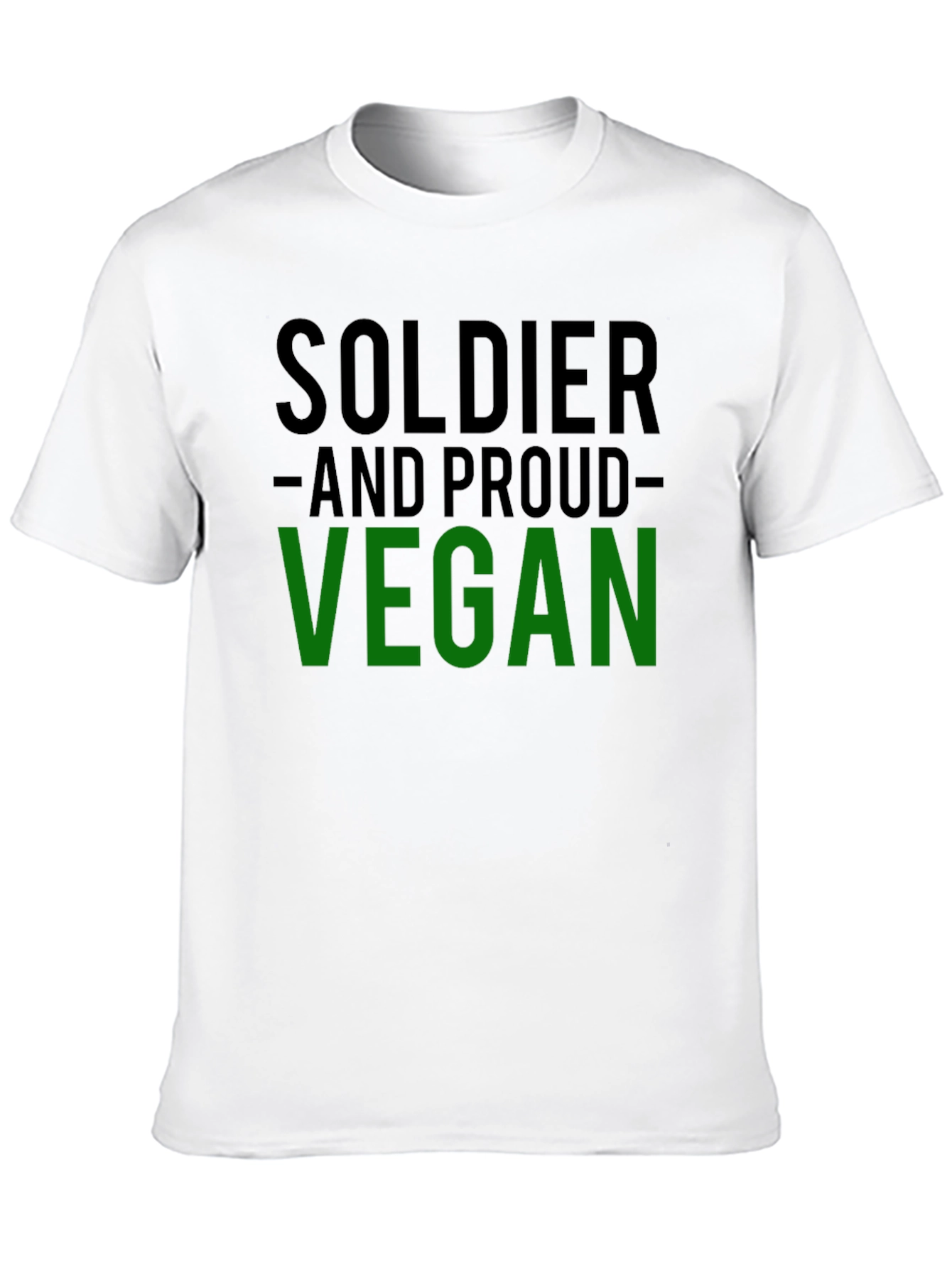 Soldier and Proud Vegan Graphic T-Shirt