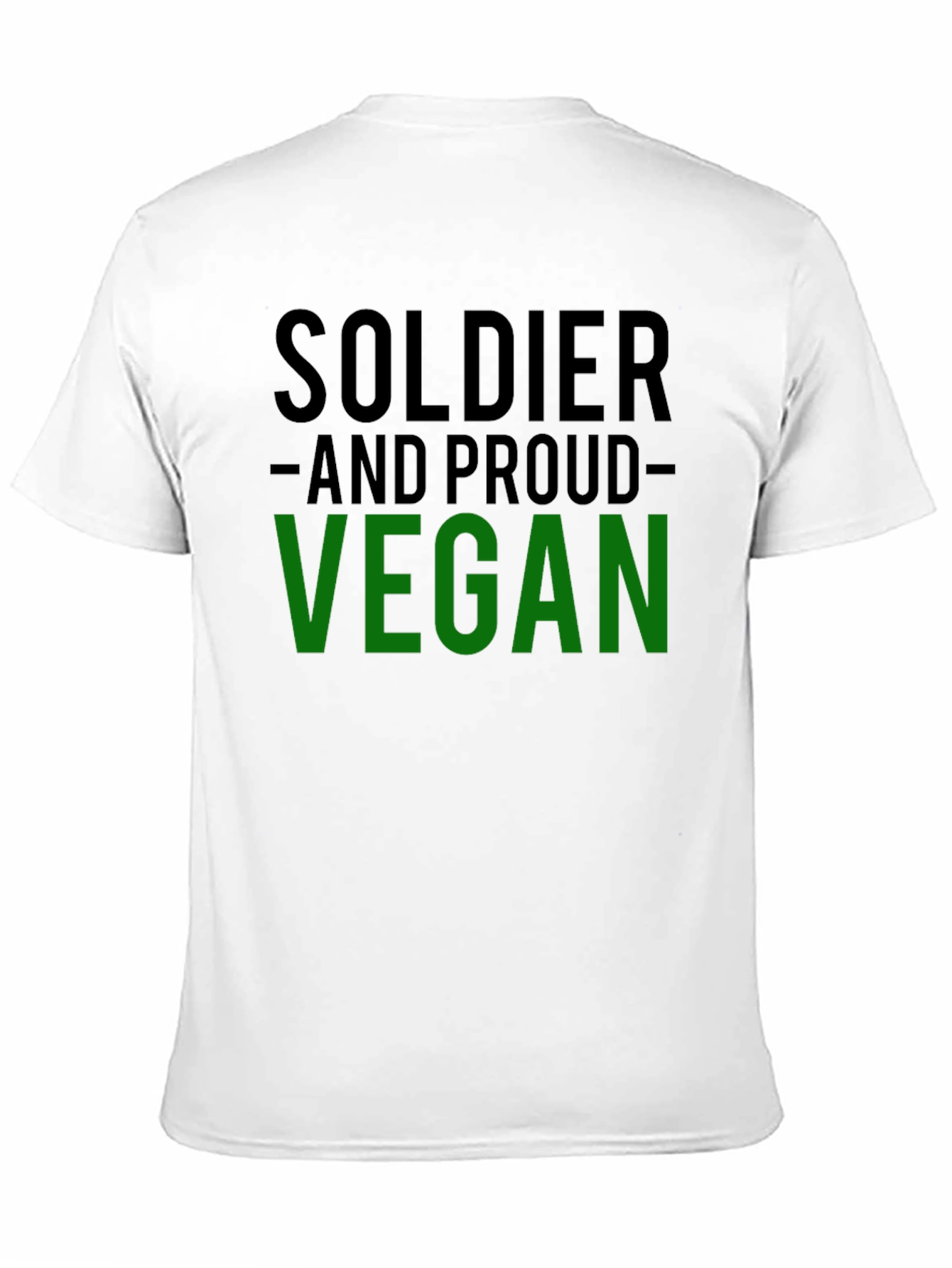 Soldier and Proud Vegan Graphic T-Shirt