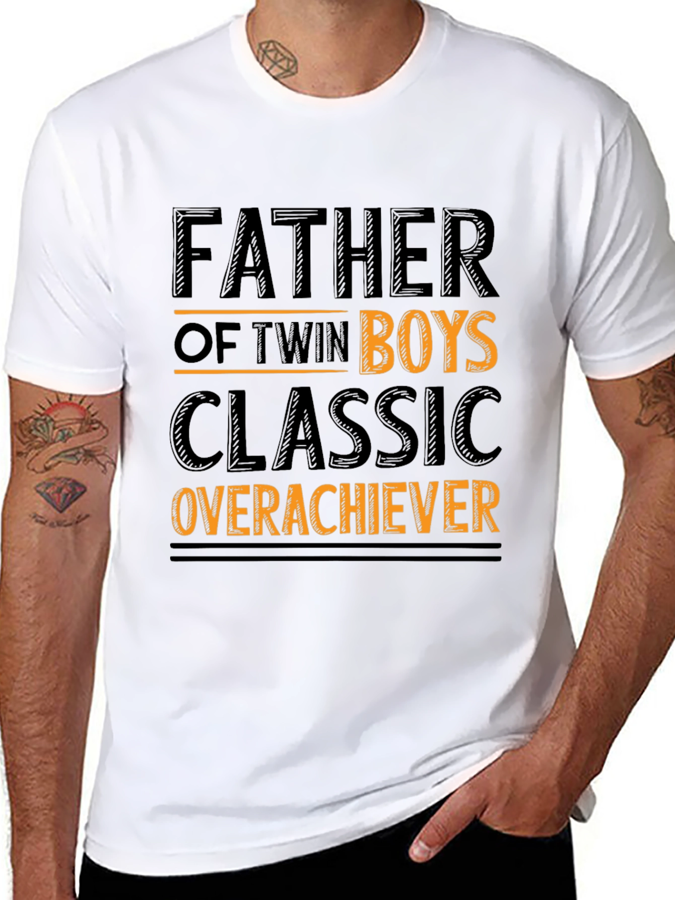 Father of Twin Boys Classic Overachiever T-Shirt
