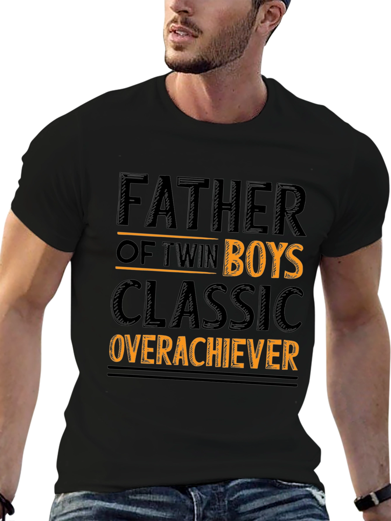 Father of Twin Boys Classic Overachiever T-Shirt