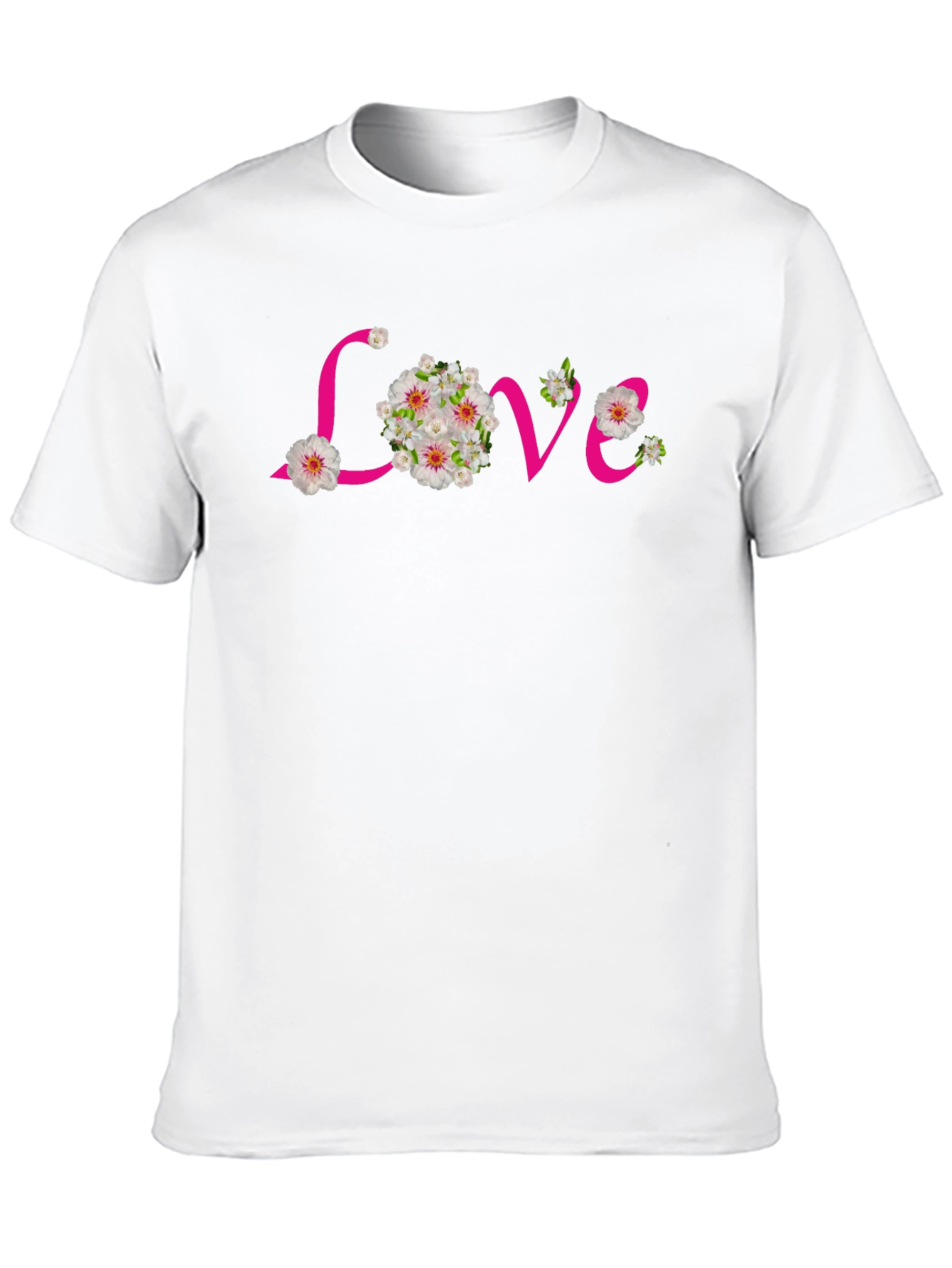 Floral Love Black T-Shirt