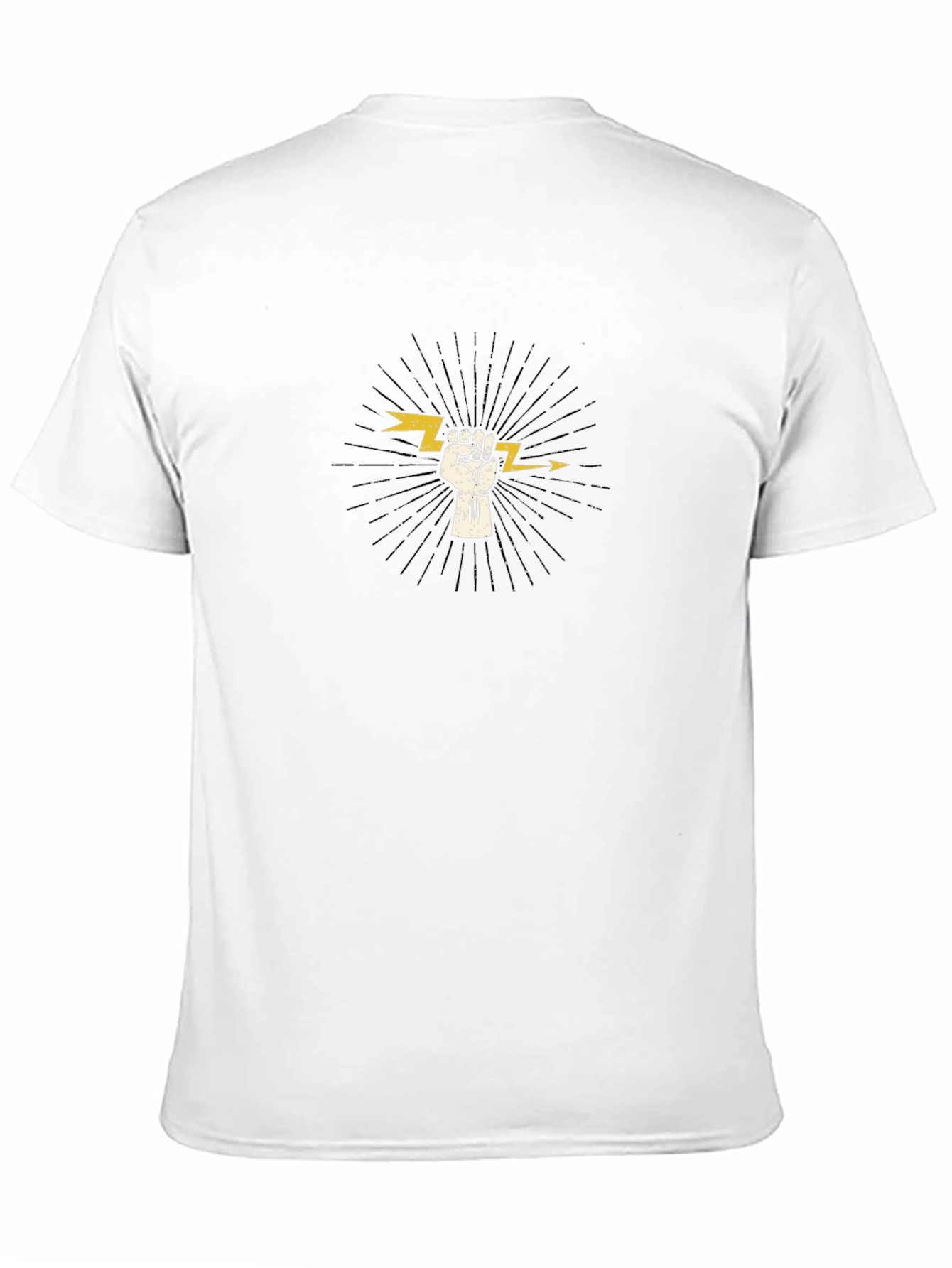 Empowered Bolt Graphic Tee - Black Cotton Crew Neck