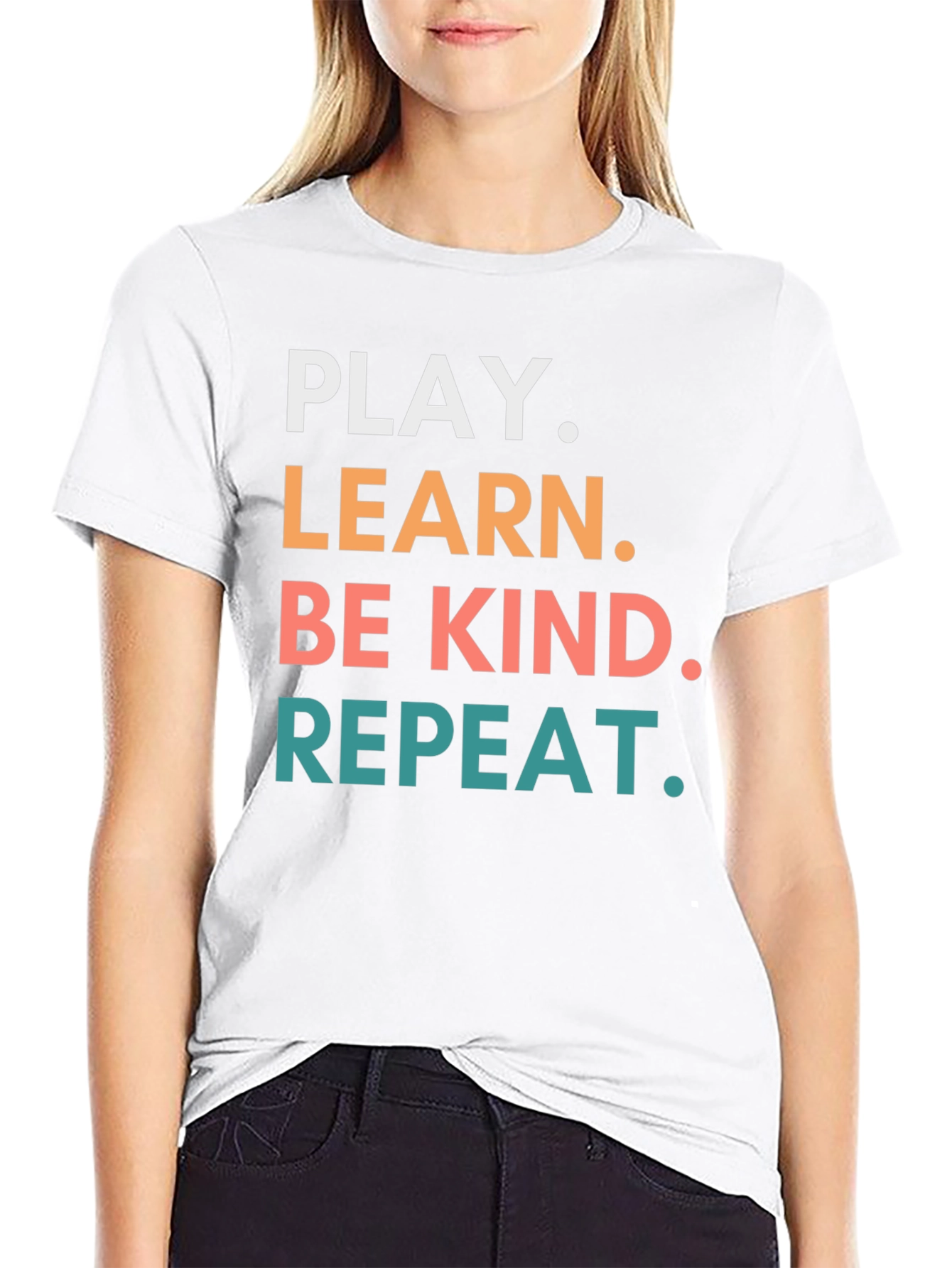 Play Learn Be Kind Repeat Graphic Tee