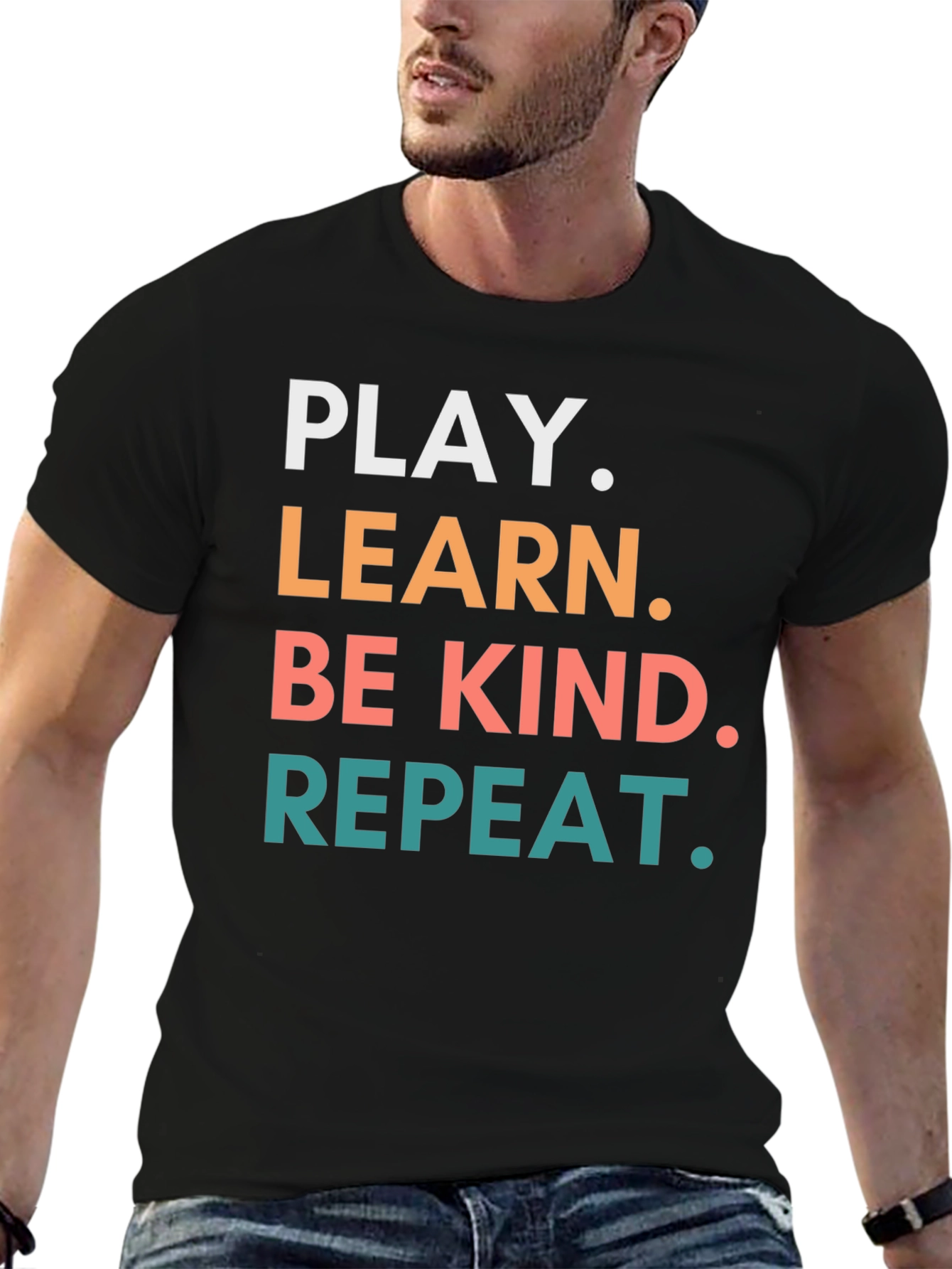 Play Learn Be Kind Repeat Graphic Tee