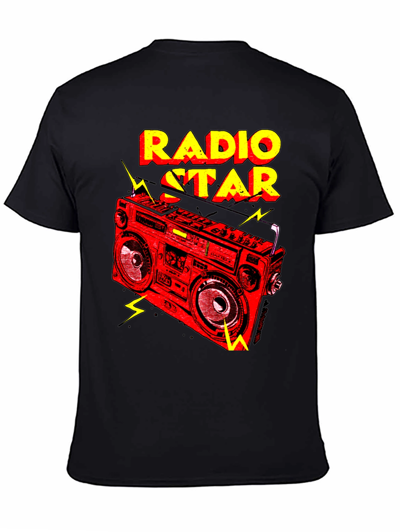 Radio Star Graphic Tee - Retro Boombox Design