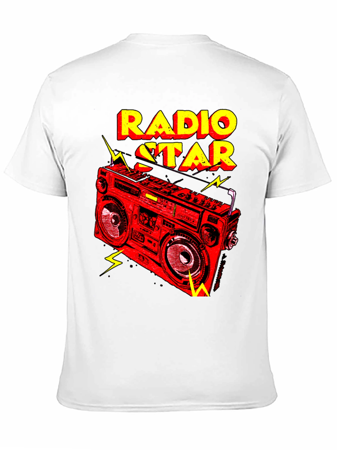 Radio Star Graphic Tee - Retro Boombox Design