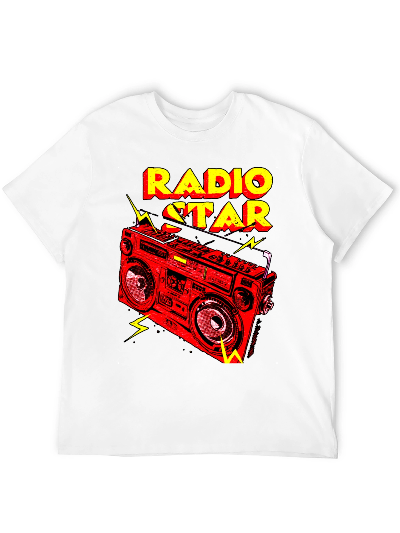 Radio Star Graphic Tee - Retro Boombox Design