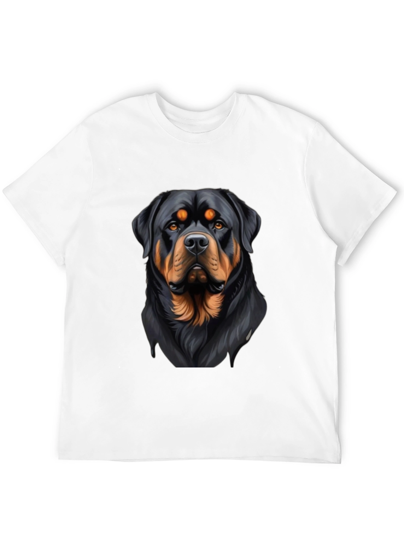 Rottweiler Dog Graphic Print Black T-Shirt