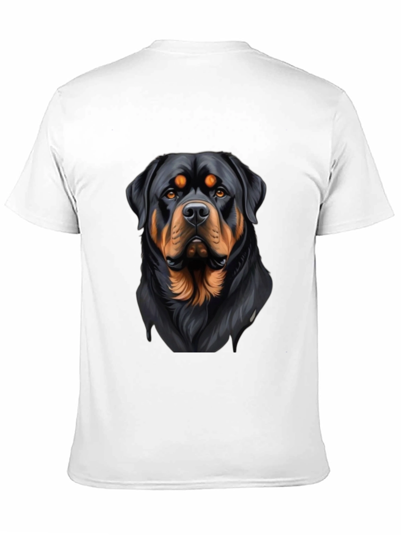 Rottweiler Dog Graphic Print Black T-Shirt