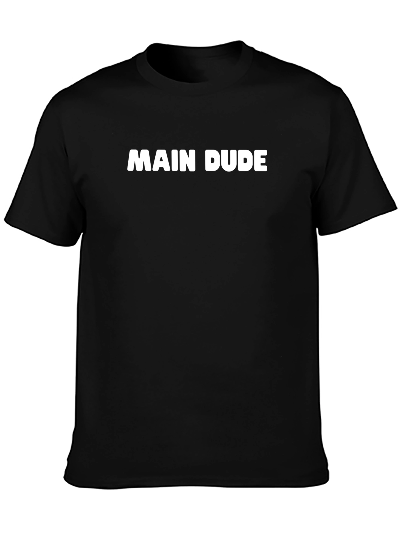 Main Dude Graphic Tee - Black Cotton T-Shirt