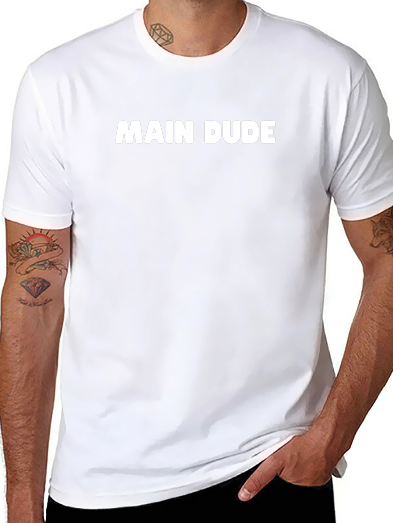 Main Dude Graphic Tee - Black Cotton T-Shirt