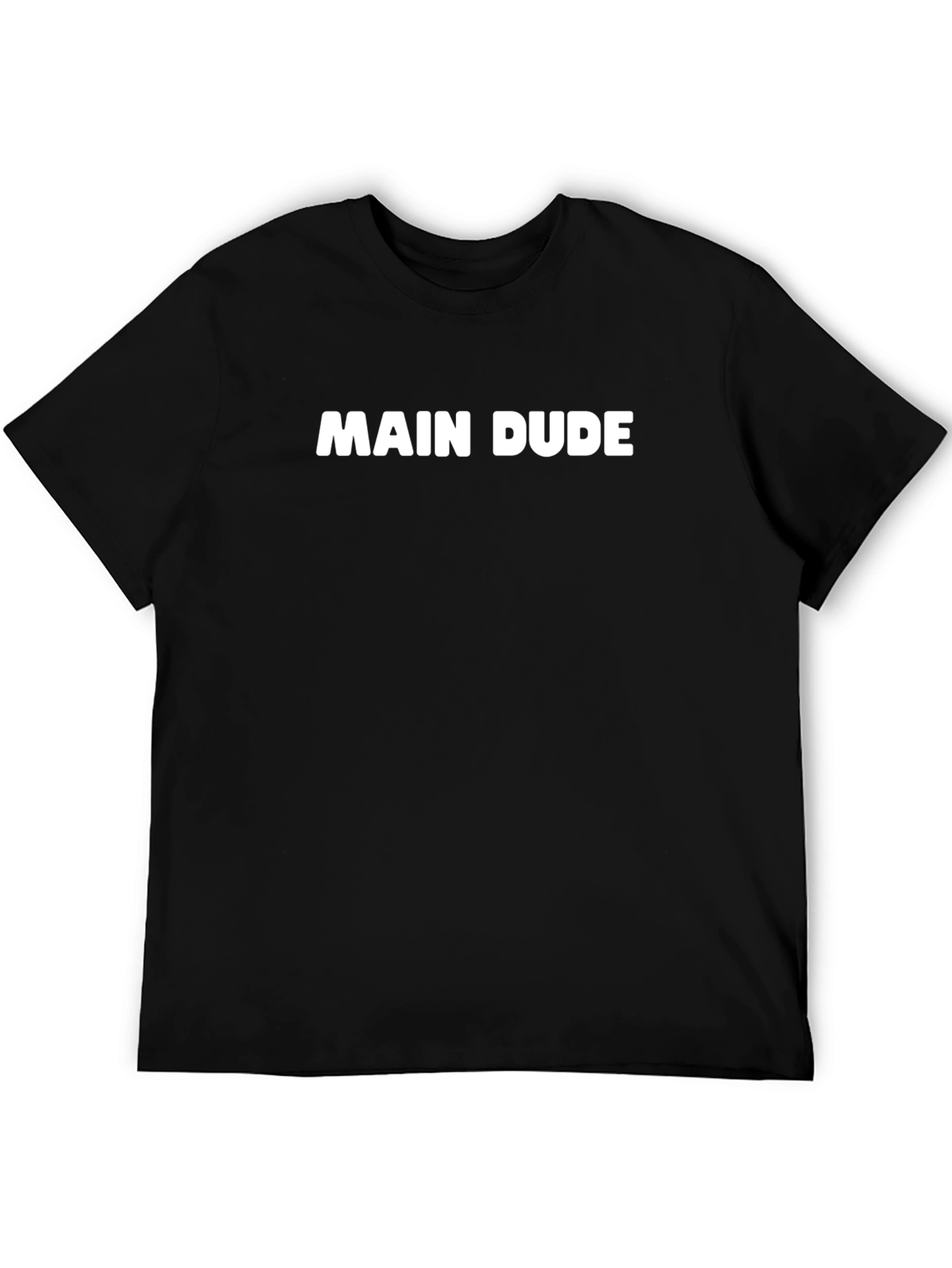 Main Dude Graphic Tee - Black Cotton T-Shirt