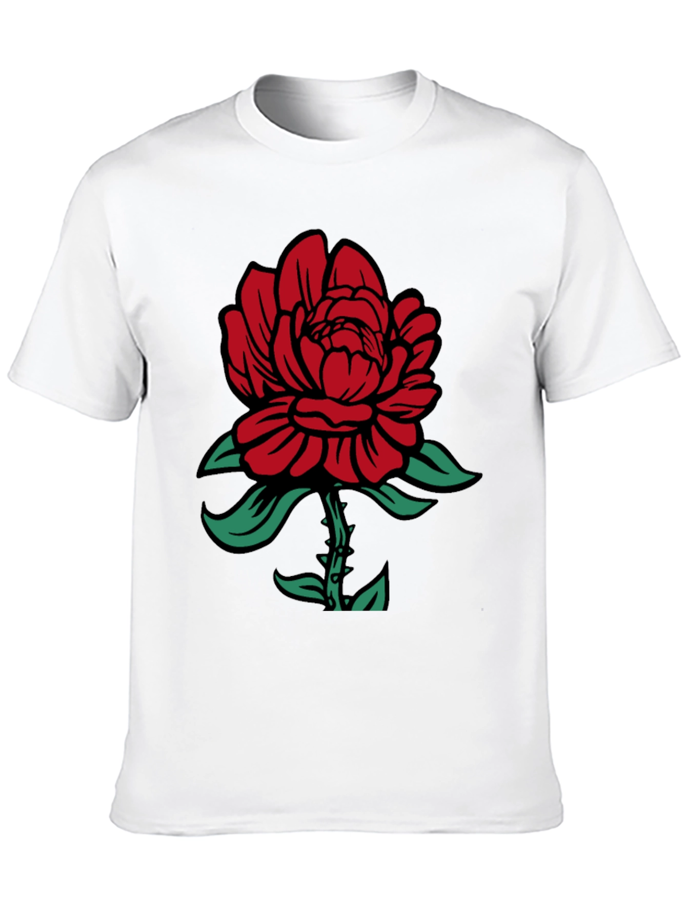 Rose Graphic T-Shirt - Black