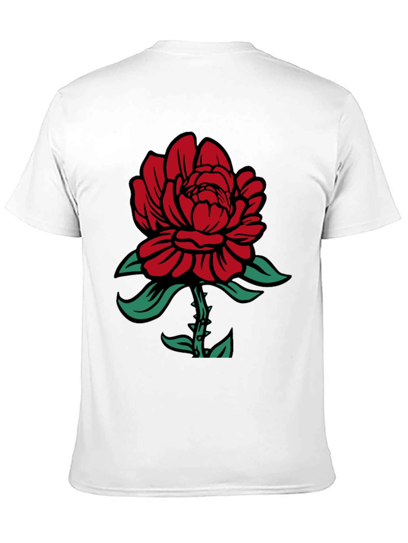 Rose Graphic T-Shirt - Black