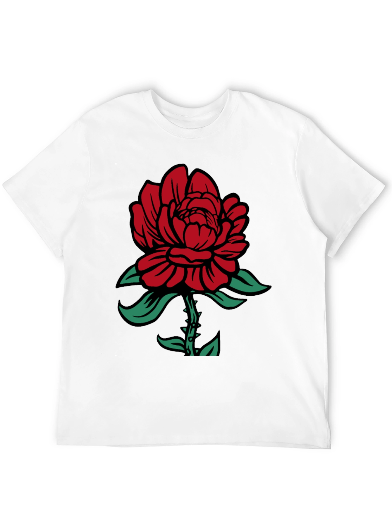Rose Graphic T-Shirt - Black