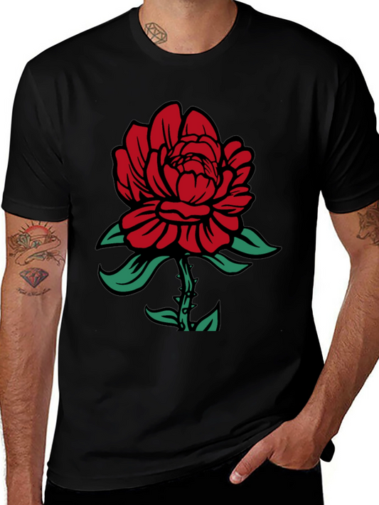 Rose Graphic T-Shirt - Black