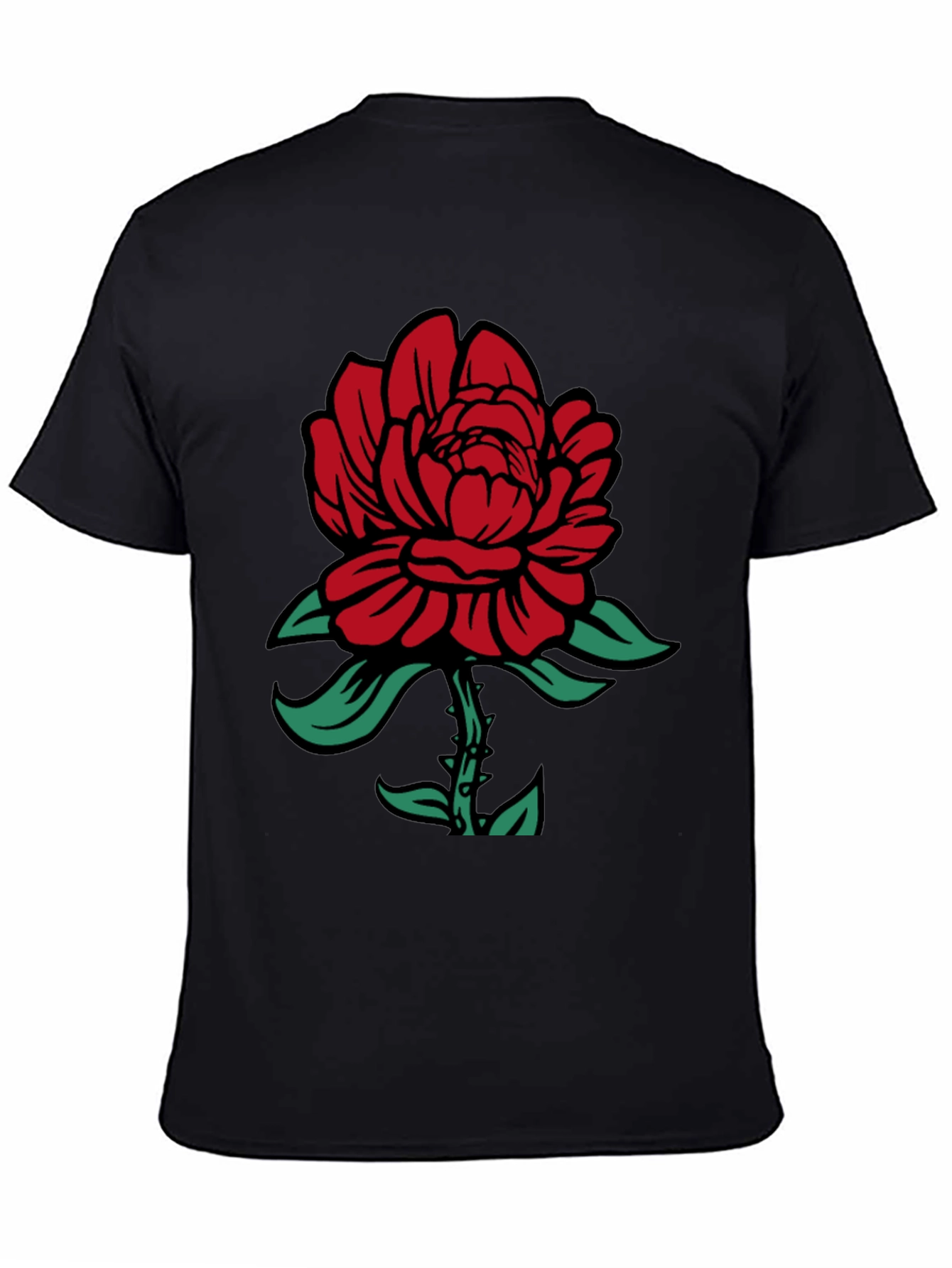 Rose Graphic T-Shirt - Black