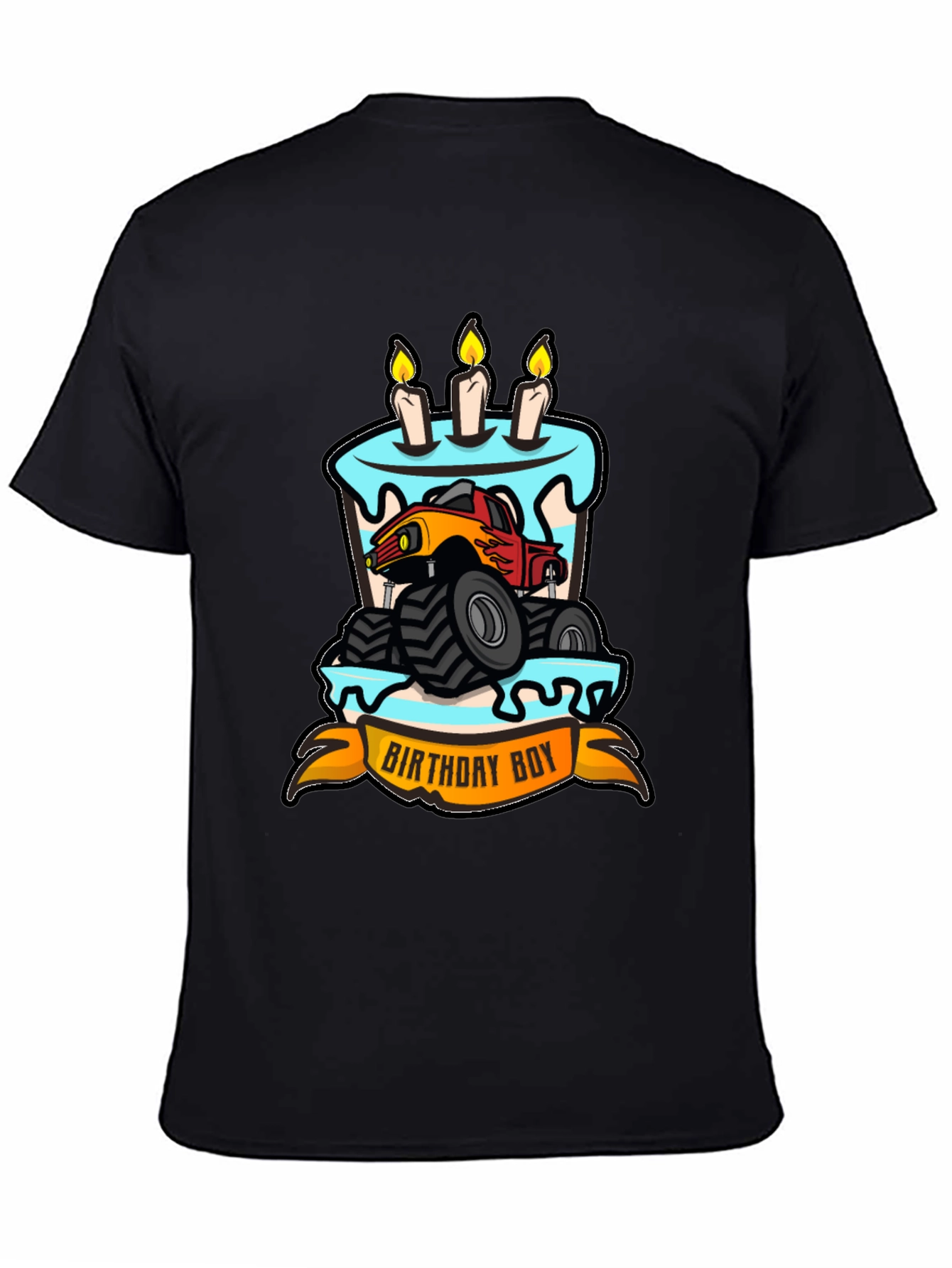 Birthday Boy Monster Truck Cake T-Shirt