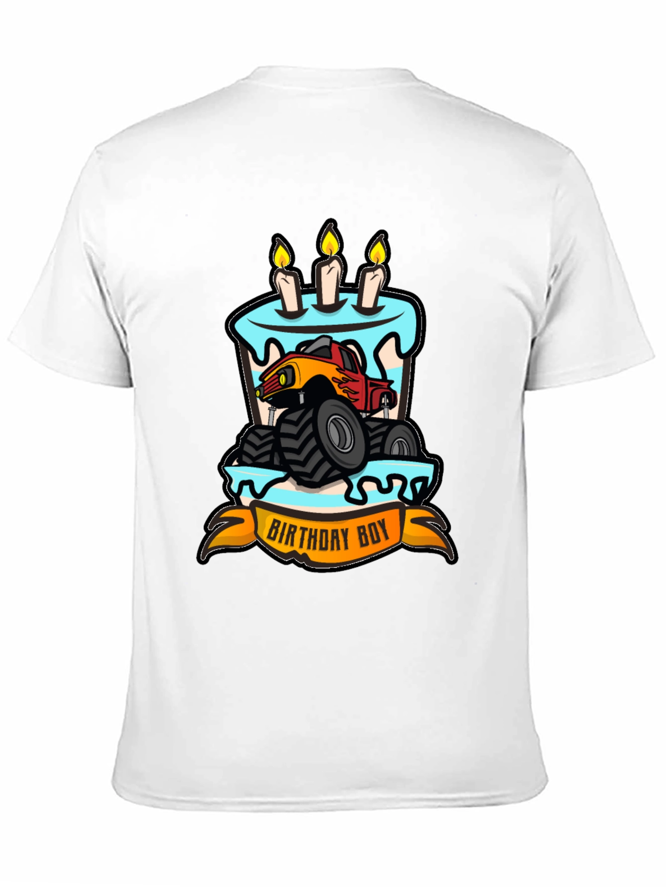 Birthday Boy Monster Truck Cake T-Shirt