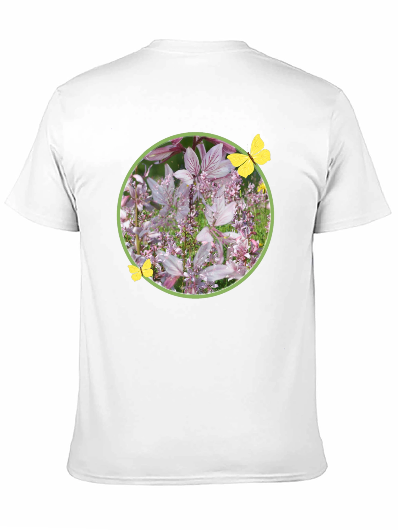 Floral Butterfly Graphic Tee - Stylish Black T-Shirt
