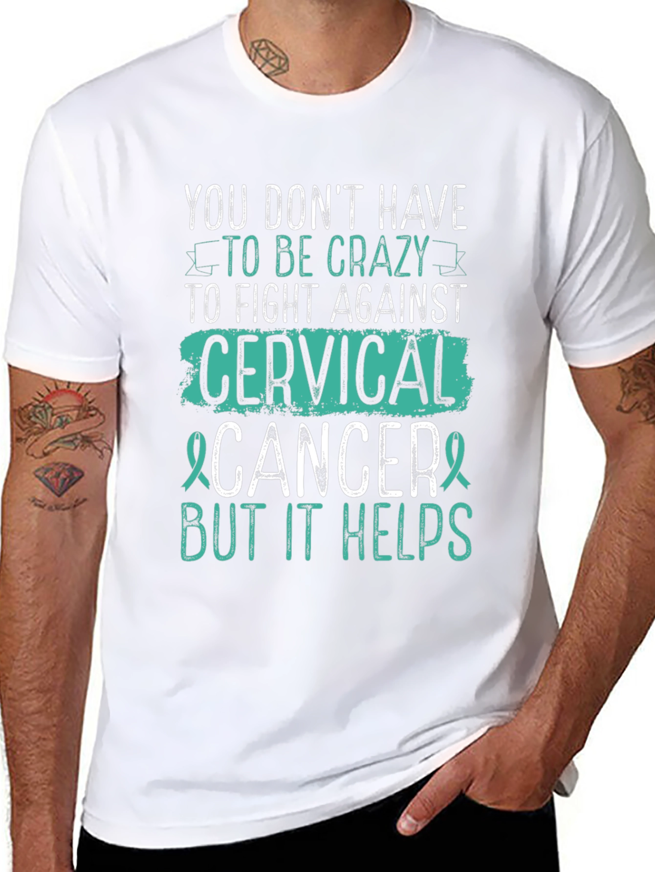 Cervical Cancer Awareness T-Shirt - Crazy Helps!