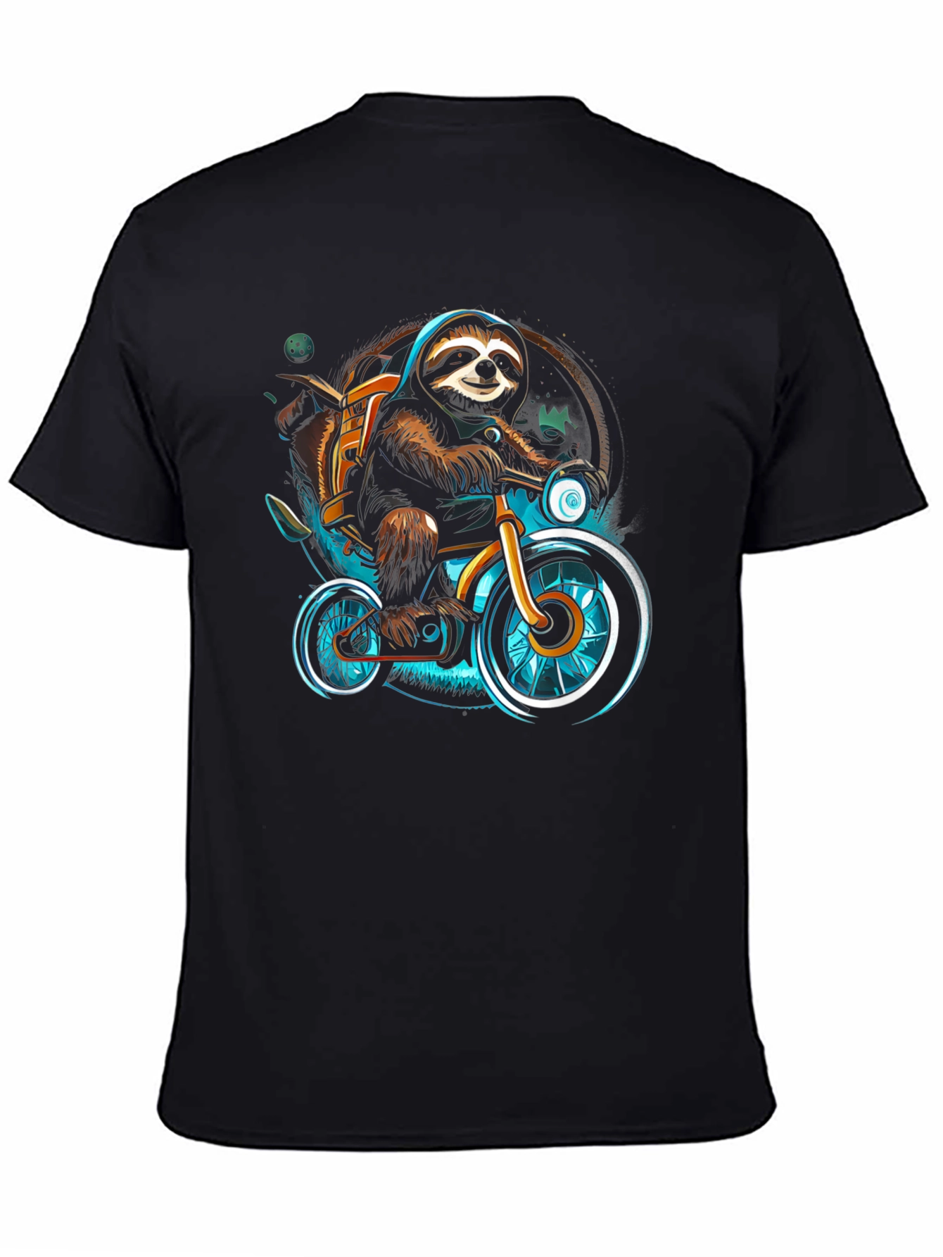 Sloth on Bike Graphic Tee - Cool Casual Shirt